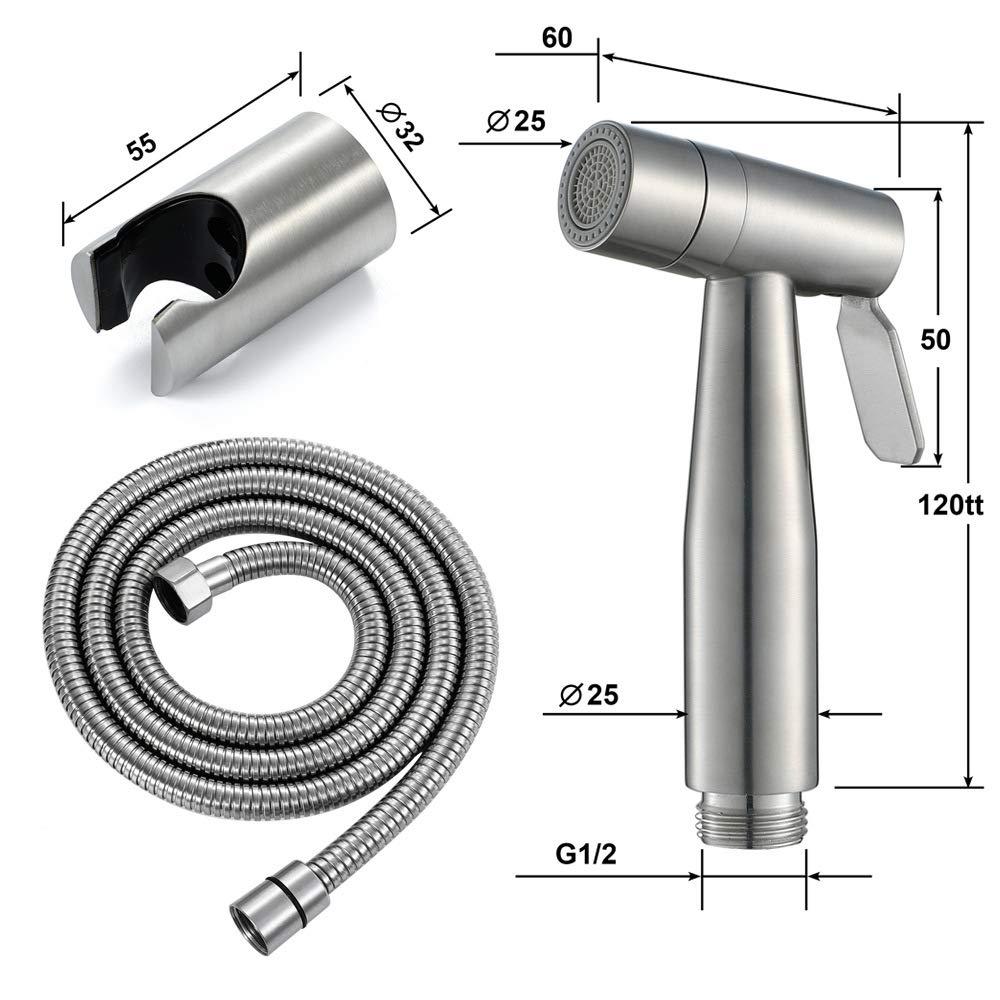 ICOBES Two Function Handheld Bidet Spray Shower Set ABS Toilet Sprayer Kit Bidet Faucet Shower Spray for Bathroom