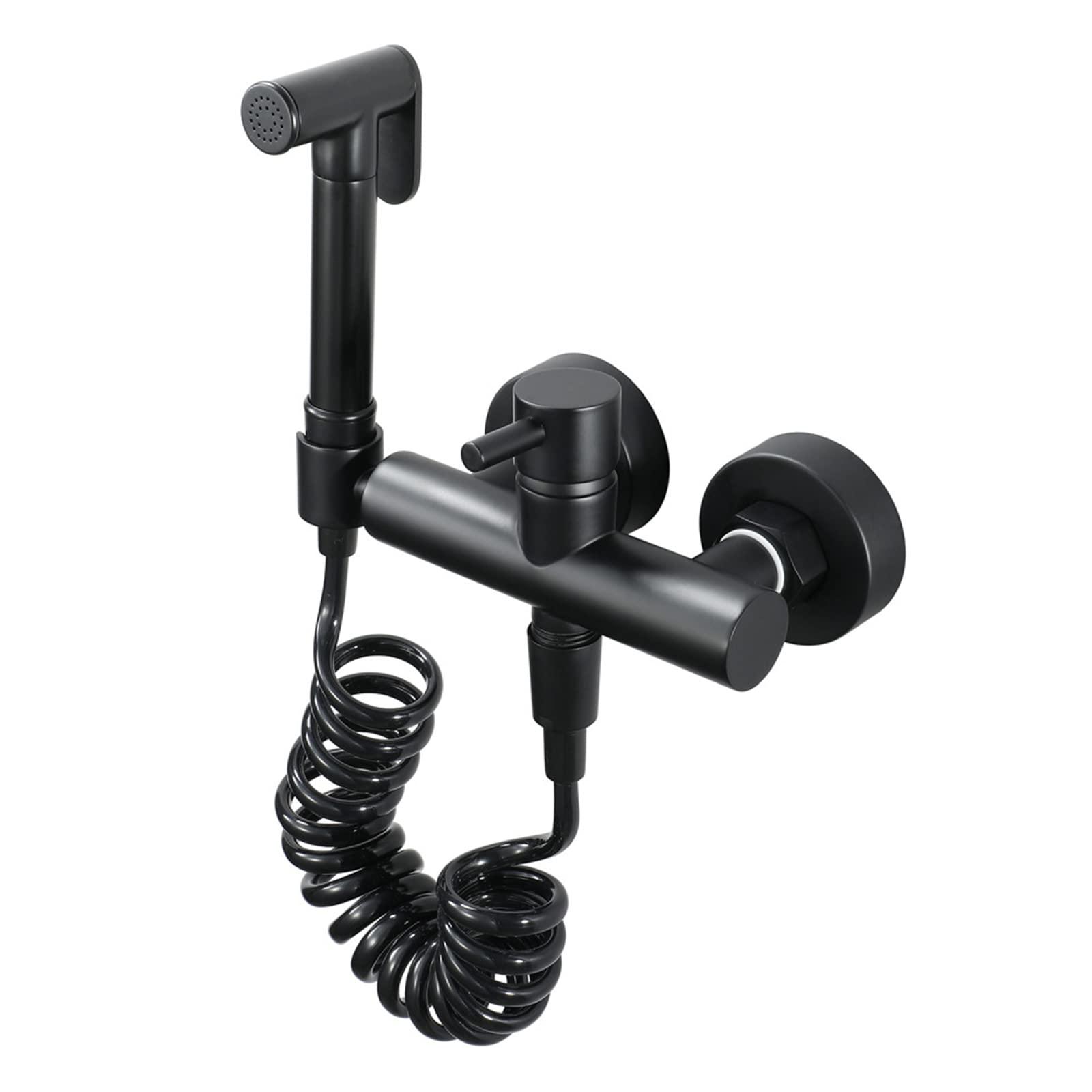 YUJBILTR High Pressure Brass Handheld Bidet Sprayer Kit with 1.5M Hose, Hot and Cold Bidet Sprayer for Toilet Cleaning, Personal Hygiene