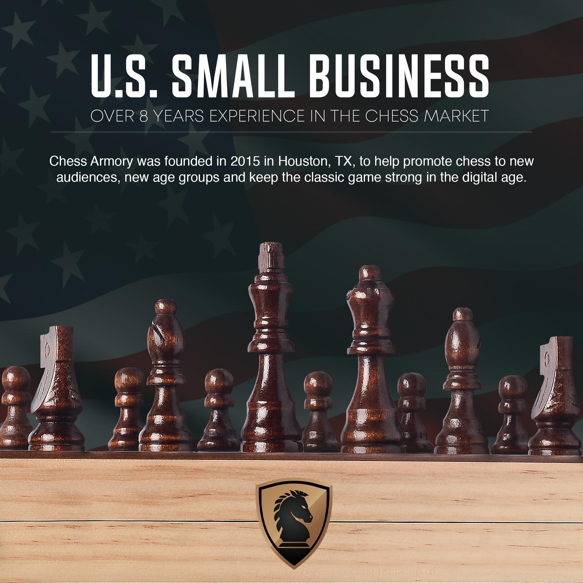 Chess Armory Chess Armory Pocket Chess Set - Portable Mini Chess Set for Adults and Youth - Mini Chess Board to Take Anywhere for an Unforgettable, Mind-Sharpening Chess Game