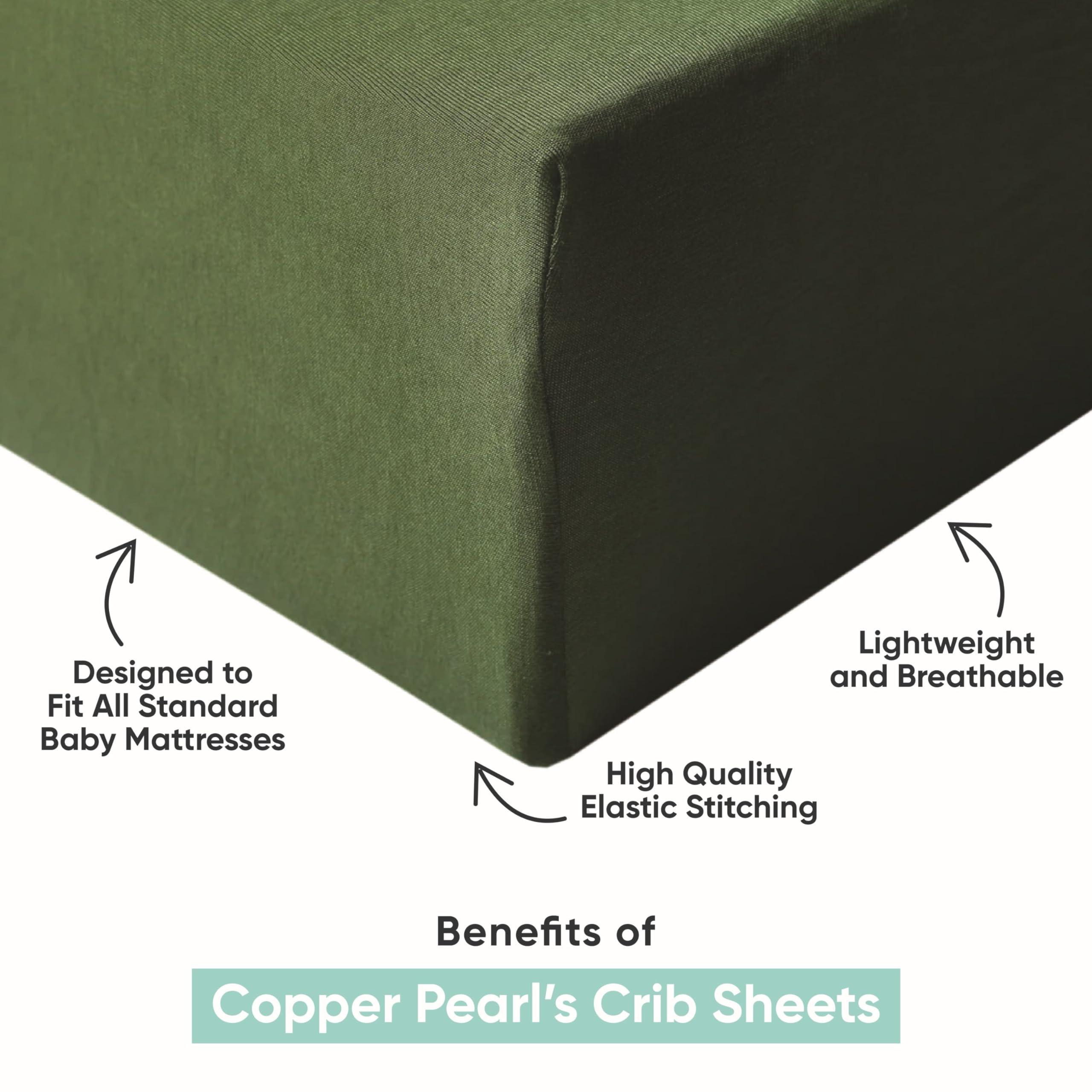 Copper Pearl Copper Pearl Premium Knit Baby Crib Sheets for Boys and Girls : Breathable and Soft, Fitted Crib Sheets for Standard Baby Mattresses, Crib Sheet for Baby Registry or Shower Gift, Clementine