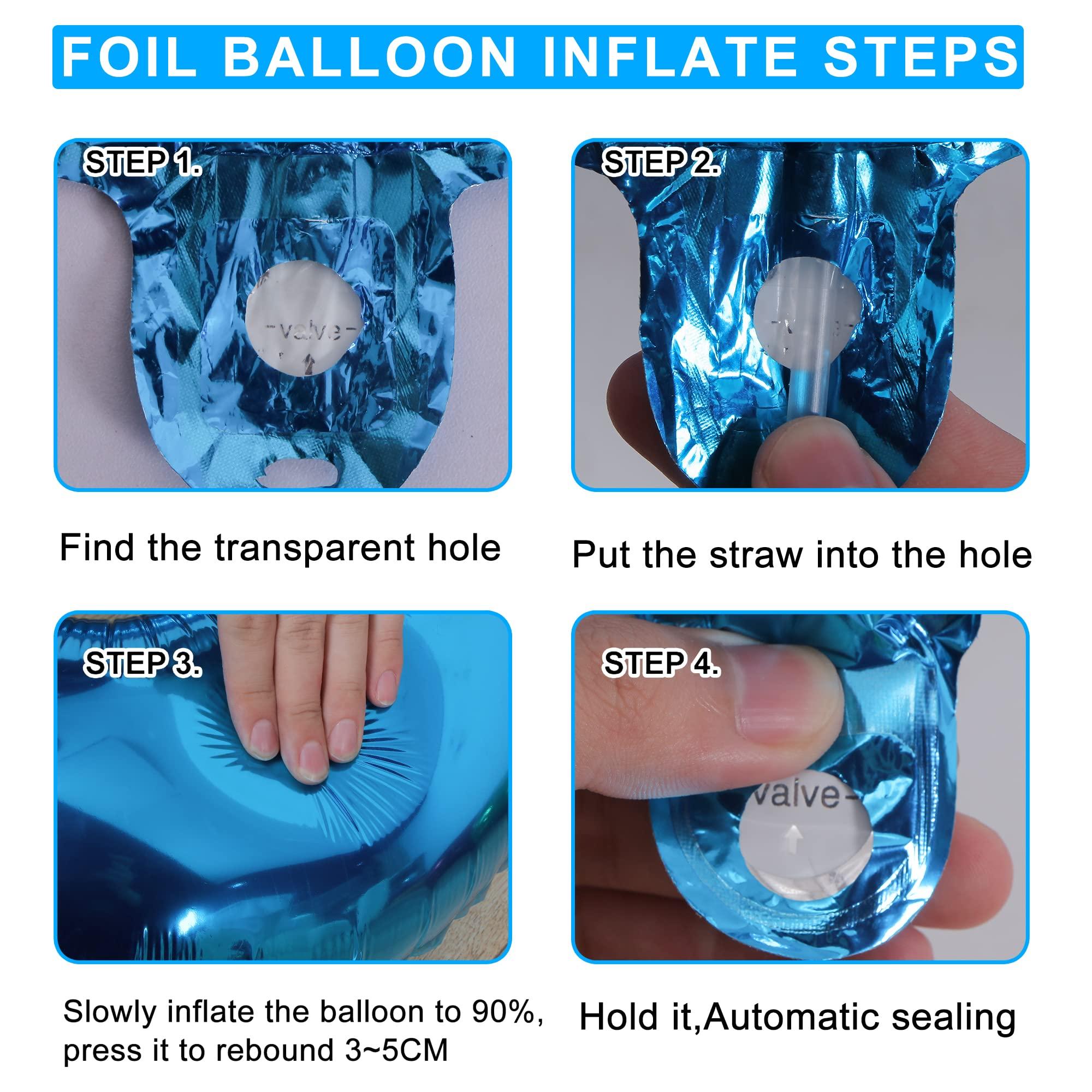 Shikuer Number 23 Balloons 32 inch Digital Balloon Alphabet 23th Birthday Balloons Digit 23 Helium Balloons Big Balloons for Birthday Party Supplies Wedding Bachelorette Bridal Shower, Blue Number 23