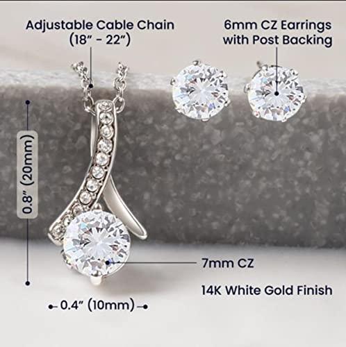 MAMABLUESKY Mom To Be Birthdays Day Alluring Necklace Earings Set, Mommy Birthday Gift from Baby, Mom To Be Necklace, Gift for Expecting Moms, New Mom Gift From Husband, Pregnancy Gift for Mom To Be, Birthdays Gift for Pregnant Wife, Birthday Moms To Be Gifts (L