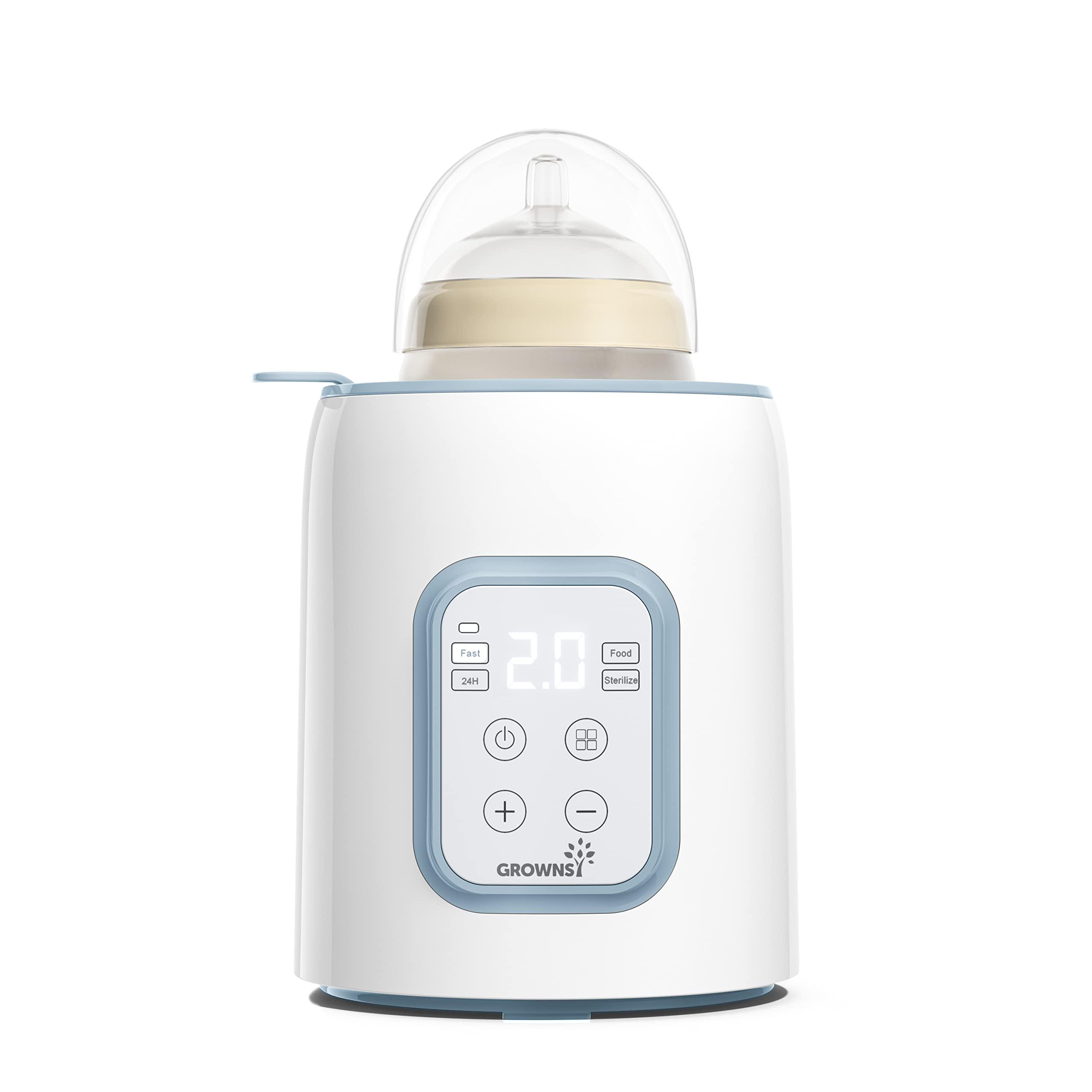 GROWNSY GROWNSY Bottle Warmer, 8-in-1 Fast Baby Milk Warmer with Timer for Breastmilk or Formula, Accurate Temperature Control, Multifunctional Baby Bottle Warmers for All Bottles- Blue