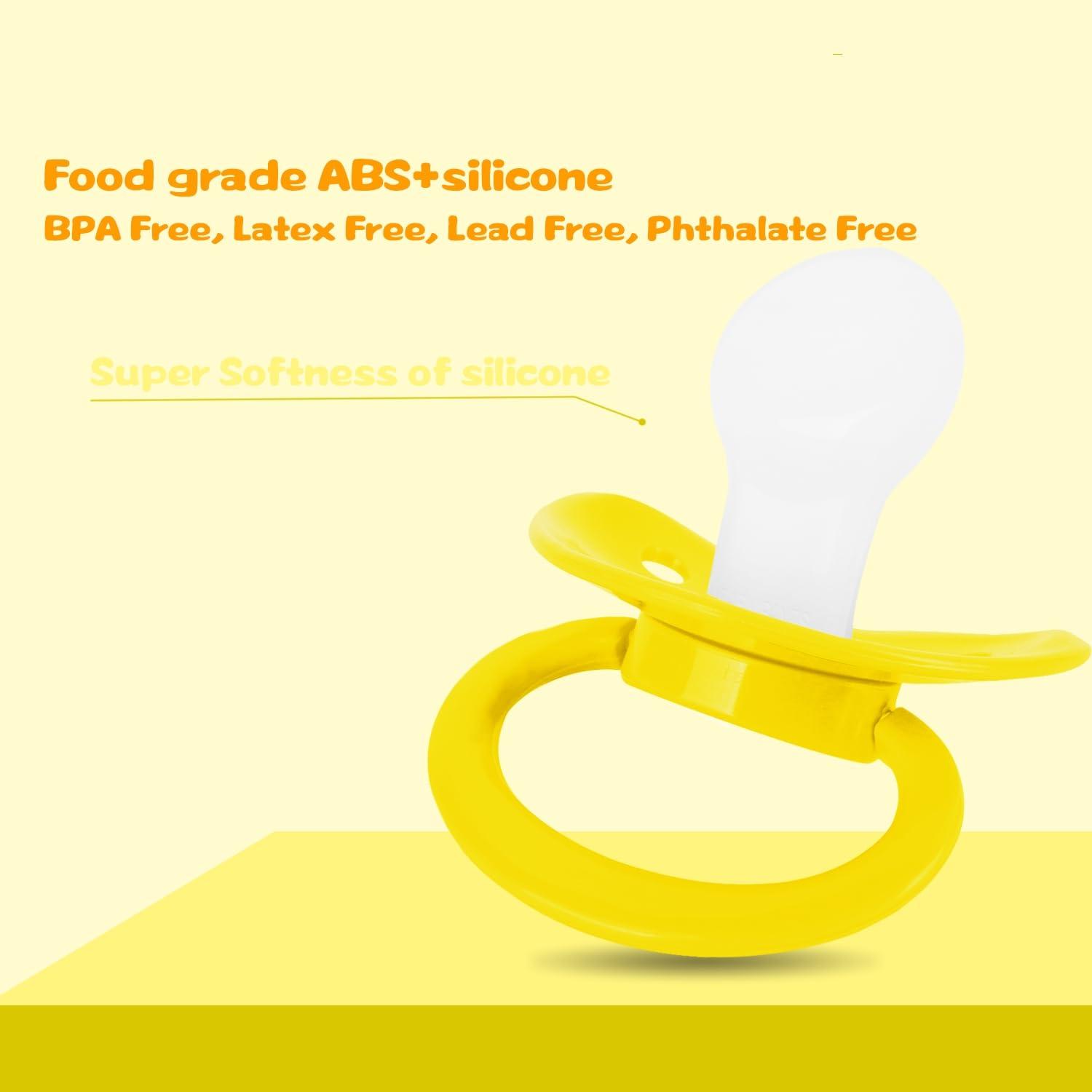 LOPSUM LOPSUM Adult-Sized Pacifier for Stress Relief and Relaxation (yellow)