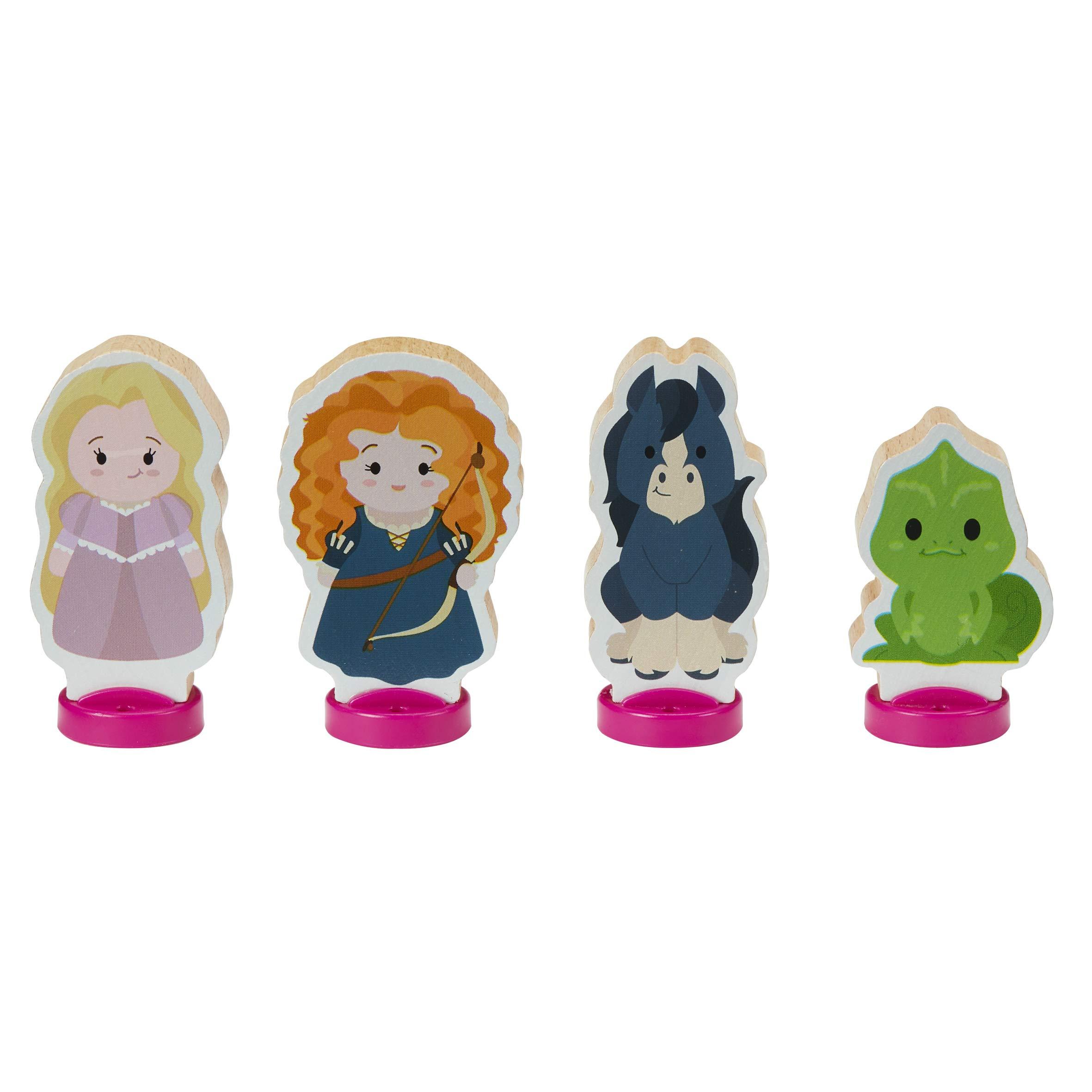 Disney Princess Disney Princess Wooden Princess 4-Figure Set Beautiful Preschool Wooden Toy, Imaginative Play, FSC Certified Sustainable, Gift for 2-5 Year Old