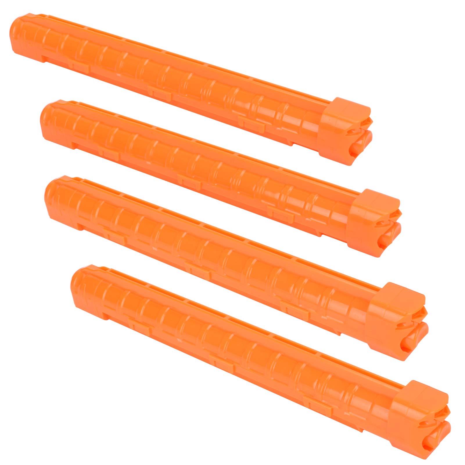 OIMIO OIMIO 12-Round Magazine, 4 Pack Round Magazines Bullet Clips for Nerf Rival (Orange)