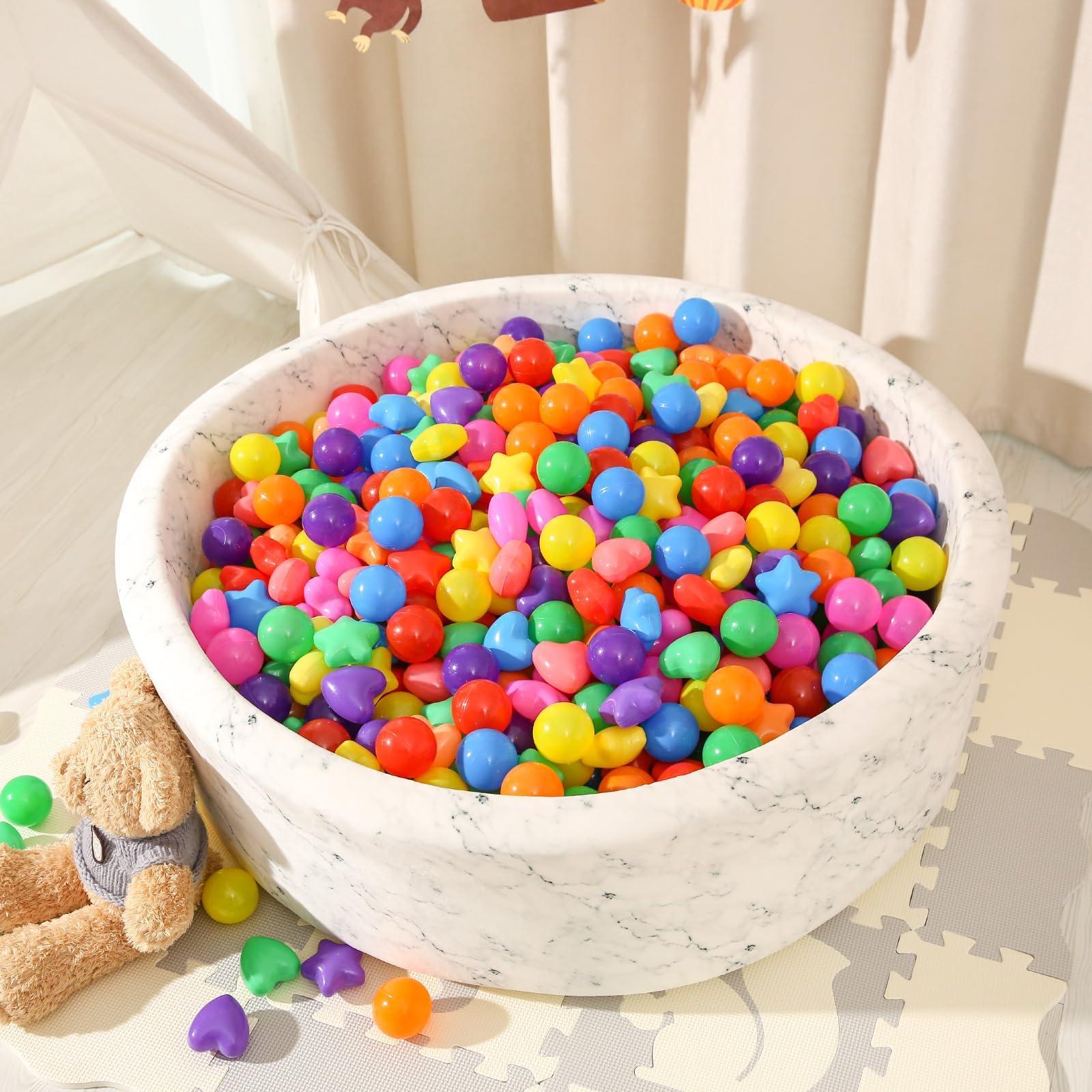 STARBOLO STARBOLO Star Ball Pit Balls for Toddlers -100pcs Phthalate Free BPA Free Crush Proof Play Toy Balls Play Tent Pool Playhouse Playpen Party Decoration.