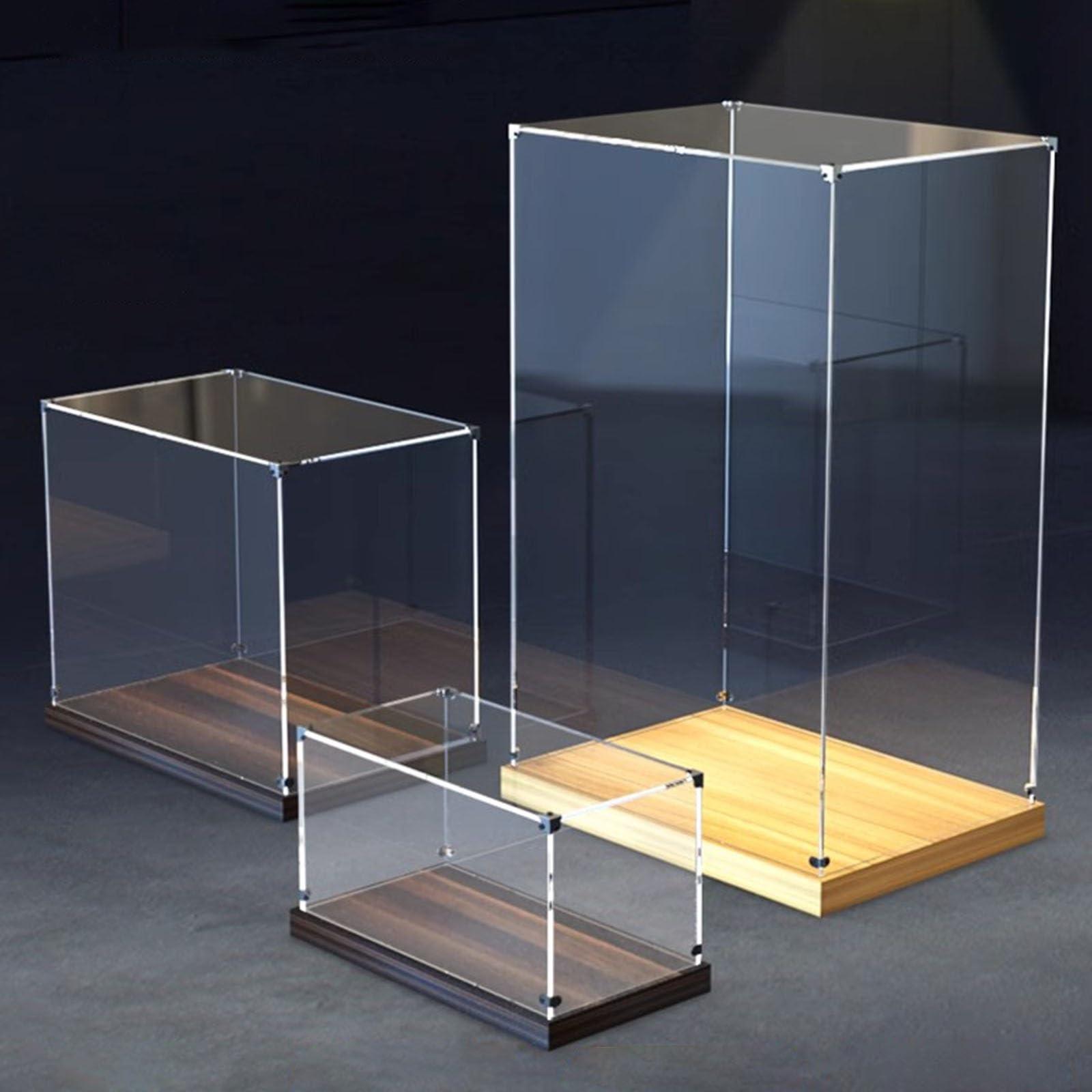 ARTSZY Acrylic display boxes Large Clear Acrylic Display Boxes Cube Shoe Box for Memorabilia, Stackable Alternative Dust-Proof Glass Case for Home Storage, Figures Collectibles Showcase ( Size : 40x40x20cm/1