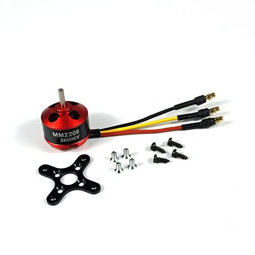 Dancing Wings Hobby Micro brushless Metal Motor MM2208 1700KV 2600KV Power Supply for RC Models (MM2208A)