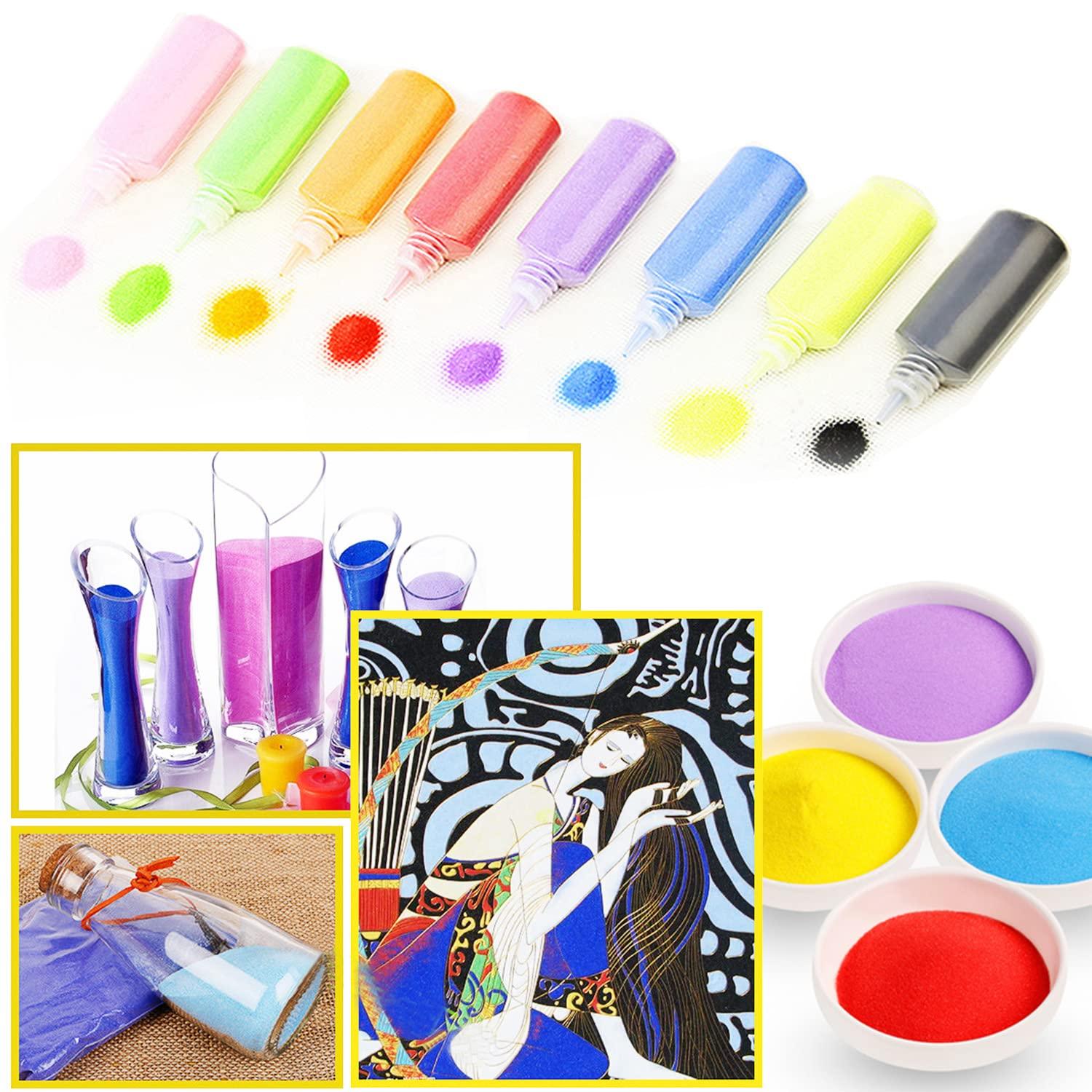 Guuozzli Guuozzli 36 PCS Art Sand,1.25oz DIY Arts and Crafts Kit,Scenic Sand Kit for Kids,DIY Sand Painting,Wedding Decoration Sand Bottles