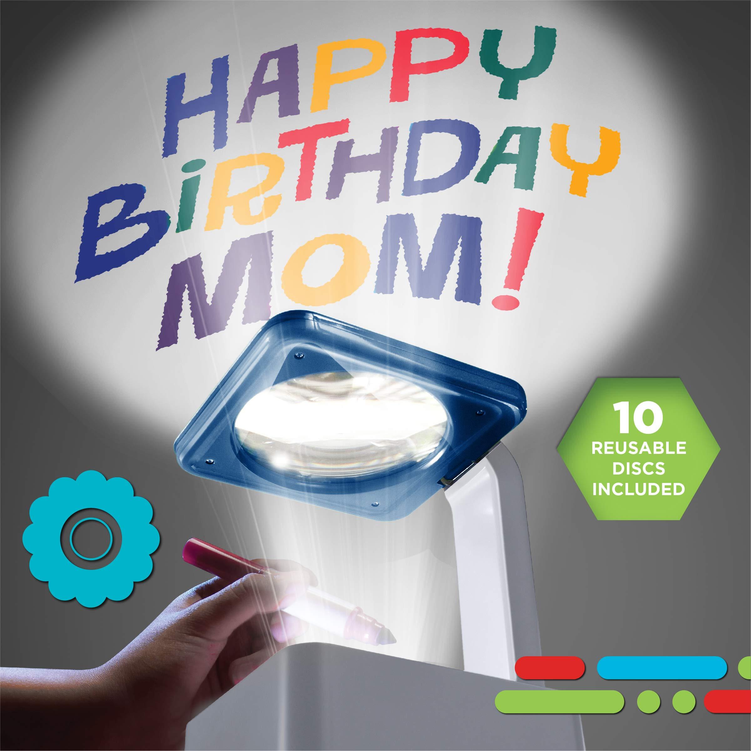 Discovery Kids Discovery Kids Art Projector with Six Dry Erase Markers and 10 Reusable Drawing Discs, Draw on Reusable Transparent Sheets, Magnify and Project Art onto Ceilings, Walls, and More