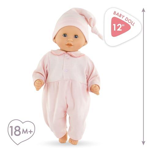 Corolle Corolle Bb Calin Charming Pastel Baby Doll - 12\" Soft Body Doll with Pink Outfit, Sleeping Eyes Open and Close, Vanilla-Scented, for Kids Ages 18 Months and up