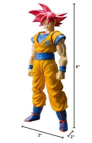 TAMASHII NATIONS Bandai Tamashii Nations S.H. Figuarts Super Saiyan God Son Goku "Dragon Ball Super" Action Figure