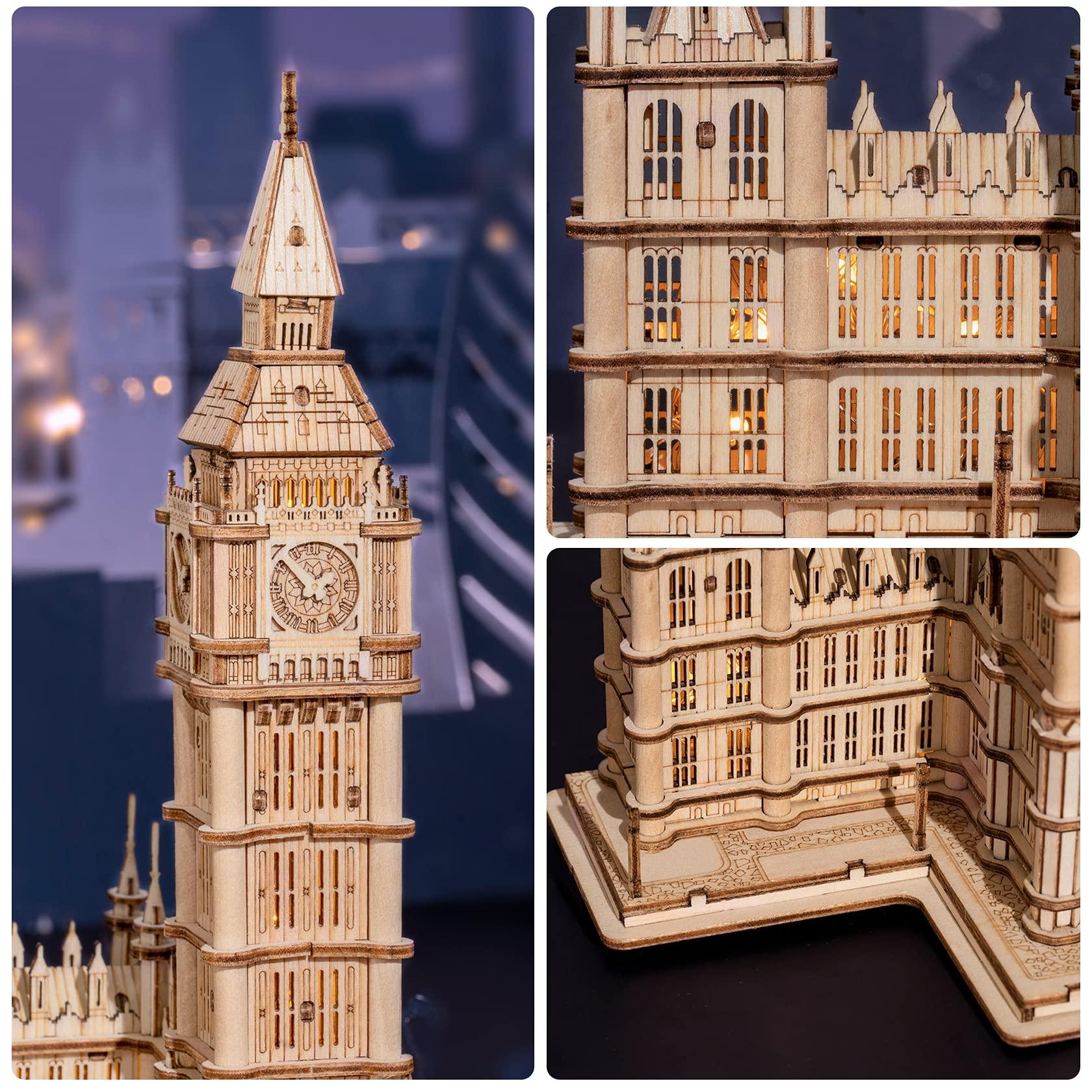 RoWood Rowood 3D Puzzles for Adults Wooden Model Kit Adult Craft Kit Gifts for Teens Age 14+ Big Ben