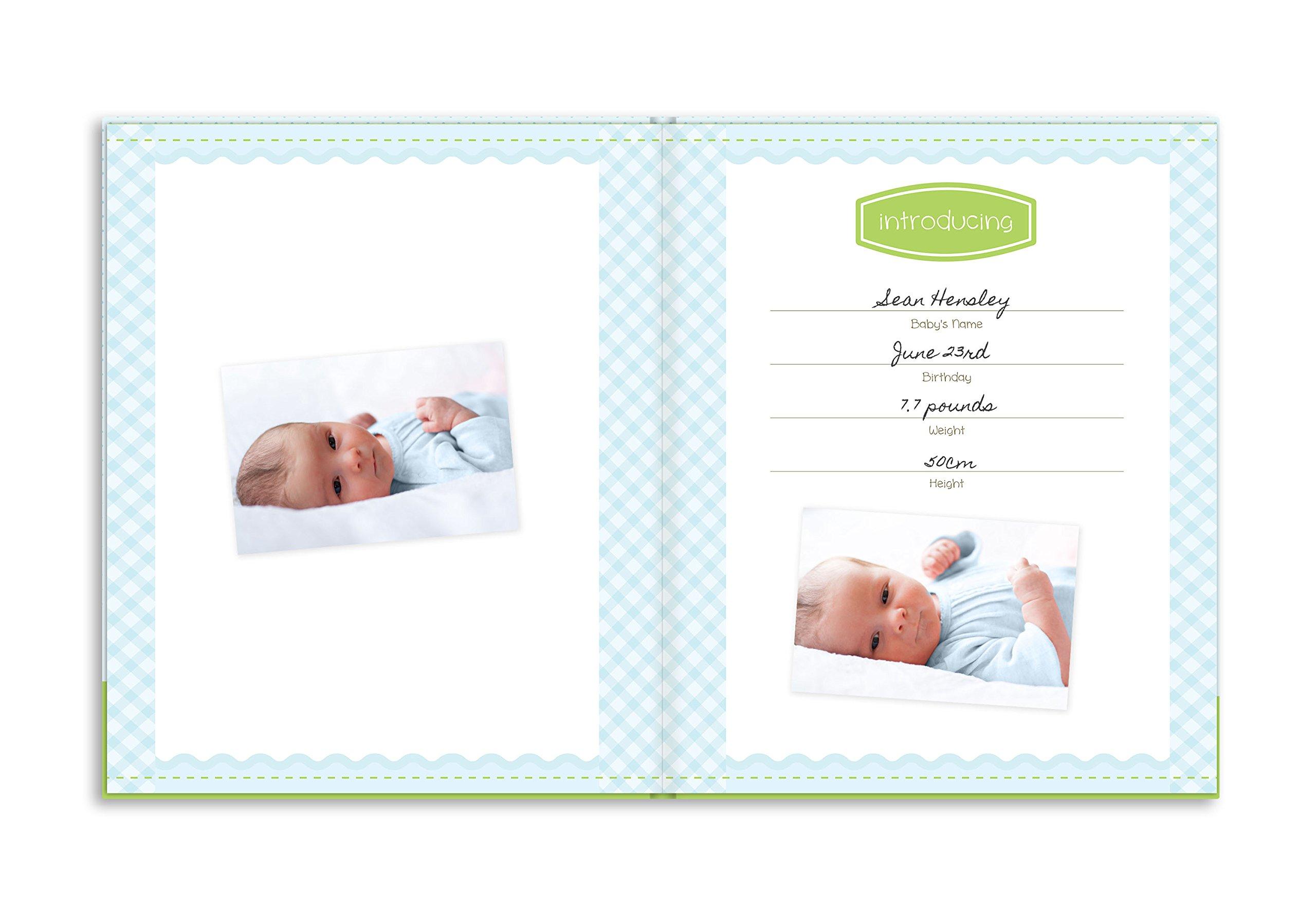 Lil Peach Lil Peach Safari Train Baby Memory Book Photo Journal, Babys First Year Babybook Keepsake, Gender-Neutral Baby Accessory