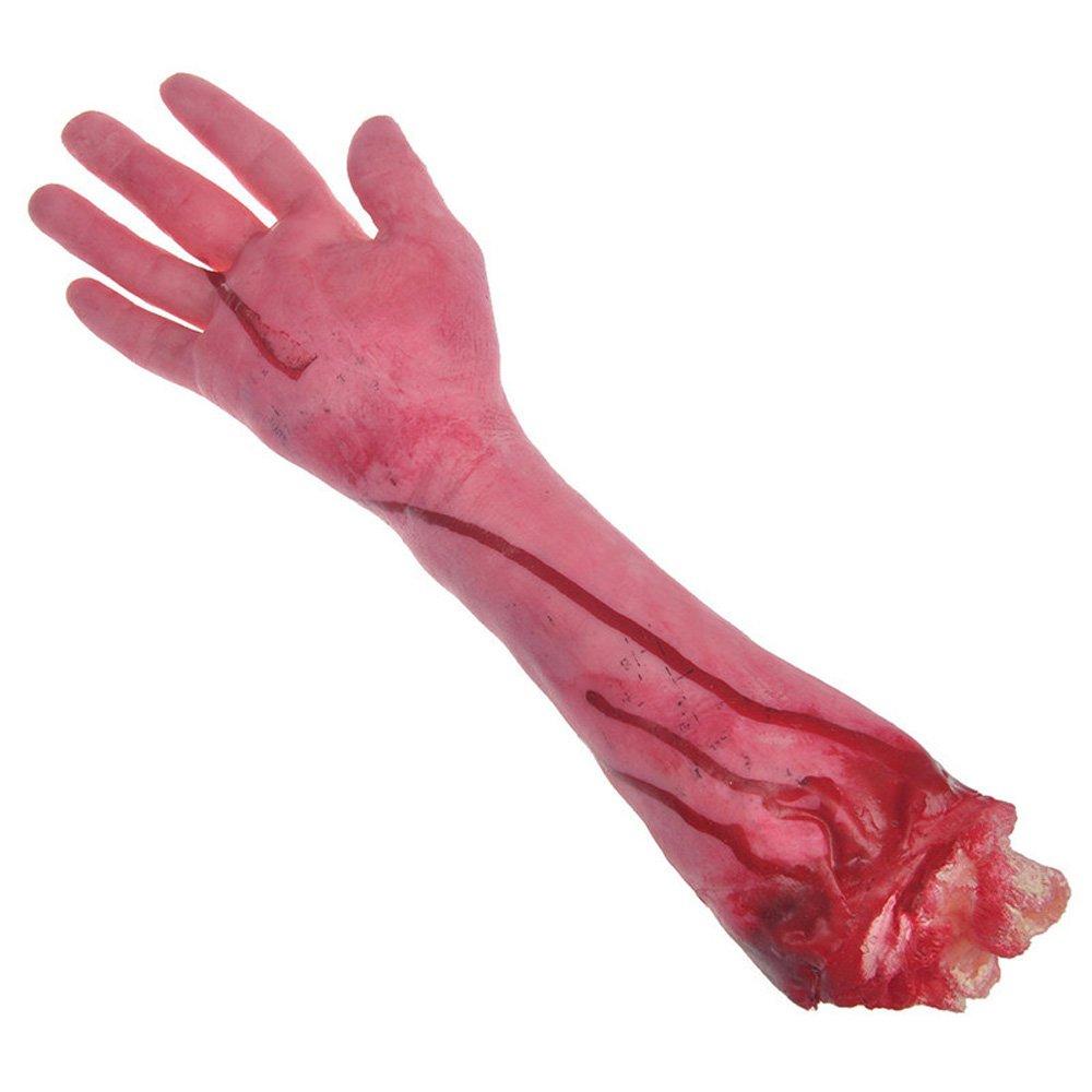 Bezall Bezall Halloween Body Parts Props, Bloody Fake Severed Arm Realistic Broken Hand for Halloween Horror Party Haunted House Decorations (Kid Broken Arm)