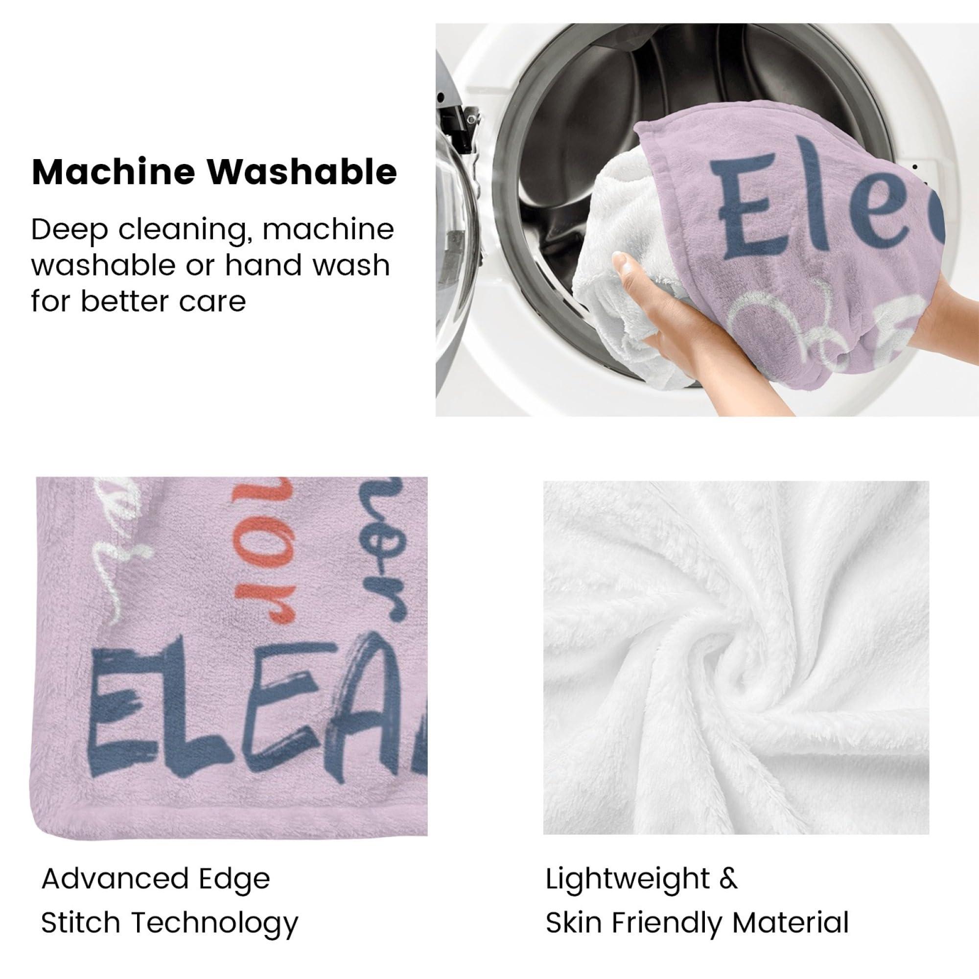 Diyrap Diyrap Personalized Blankets Customized Blanket with Name for Adults and Kids Custom Baby Blanket Fleece Throw for Baby Girls and Boys