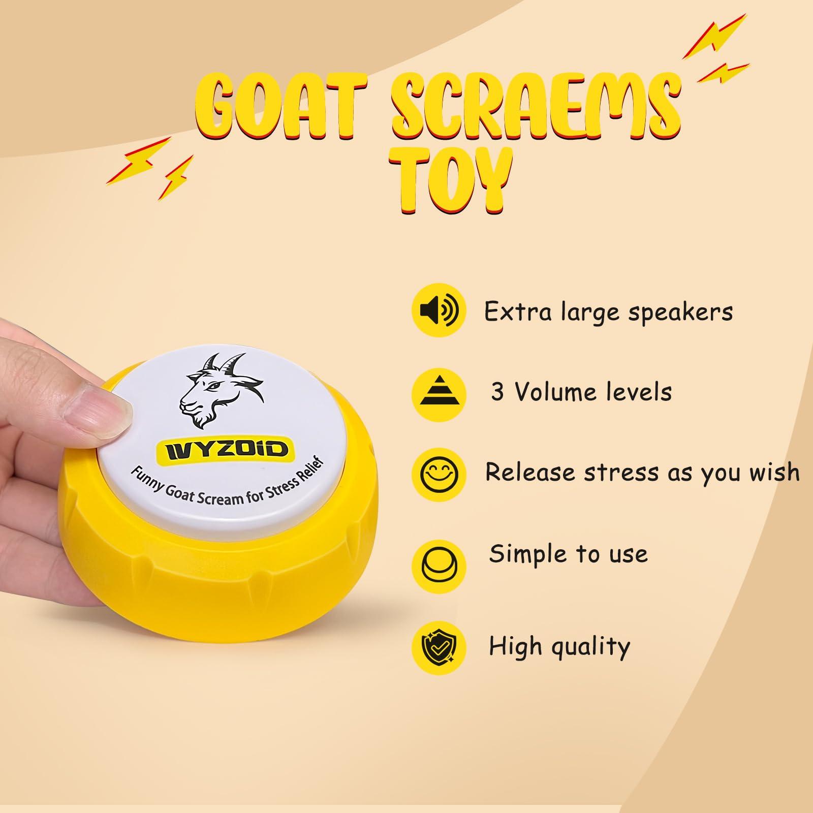 WYZOID WYZOID Screaming goat, Screaming Desk Toy Talking Button,Make Funny Screaming Goat - Provide Interesting Gifts for Friends and Colleagues