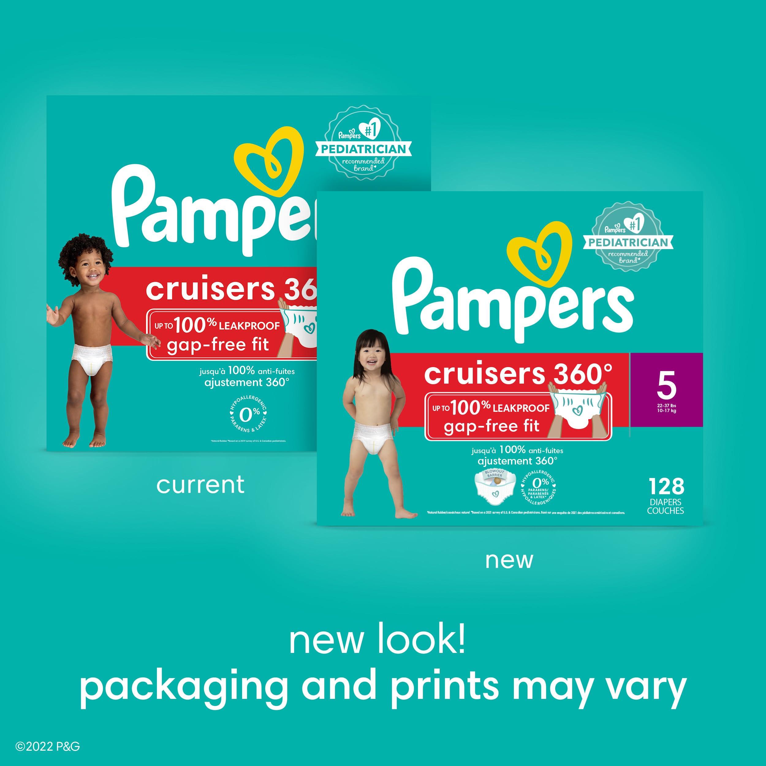 Pampers Pampers Diapers - Cruisers 360 - Size 7, 44 Count, Babyproof up to 100% Leakproof Pull-On Diaper