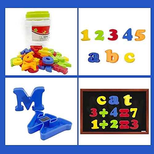 Jeffbaubl Magnets Alphabet Numbers Refrigerator Magnets, Colorful Letters ABC 123 Fridge Magnets for Vocabulary Educational Toy Set Preschool Learning Spelling Counting Uppercase Lowercase Math Symbols
