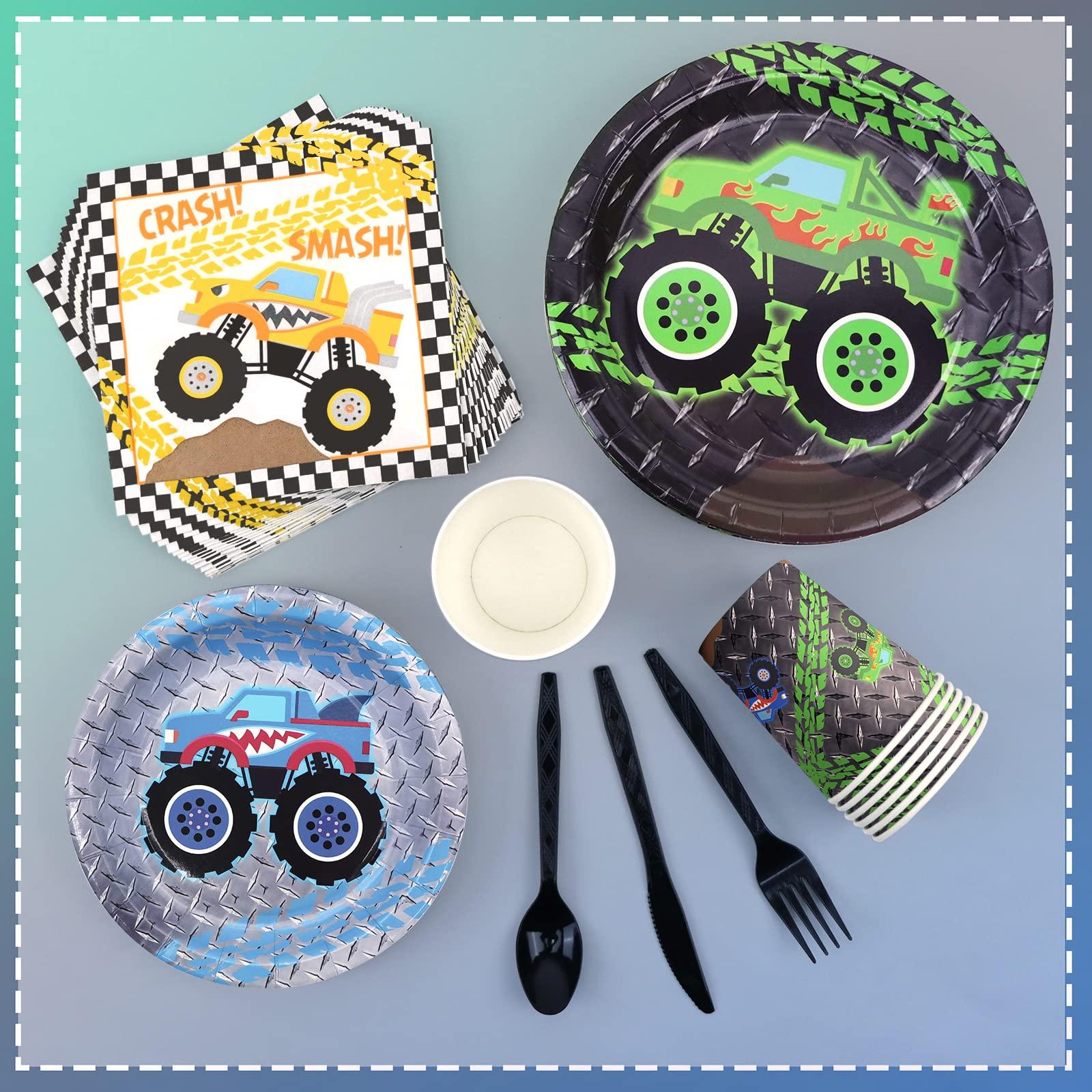 SamPartyShop Monster Truck Party Favor Monster Truck Party Supplies Monster Truck Party Plates and Napkins