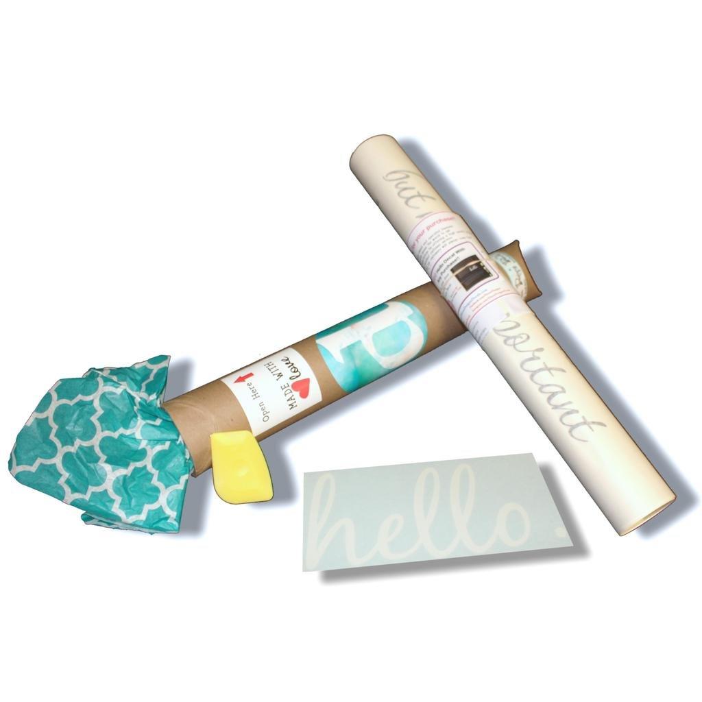 Decor Designs Decals Nursery Planes Custom Name Wall Decal Sticker, 28" W by 28" H, Boys Name Wall Decal, Boys Name, Wall Decor, Personalized, Boy Name Decor, Boys Nursery, Boys Bedroom, Plus Free White Hello Door Decal