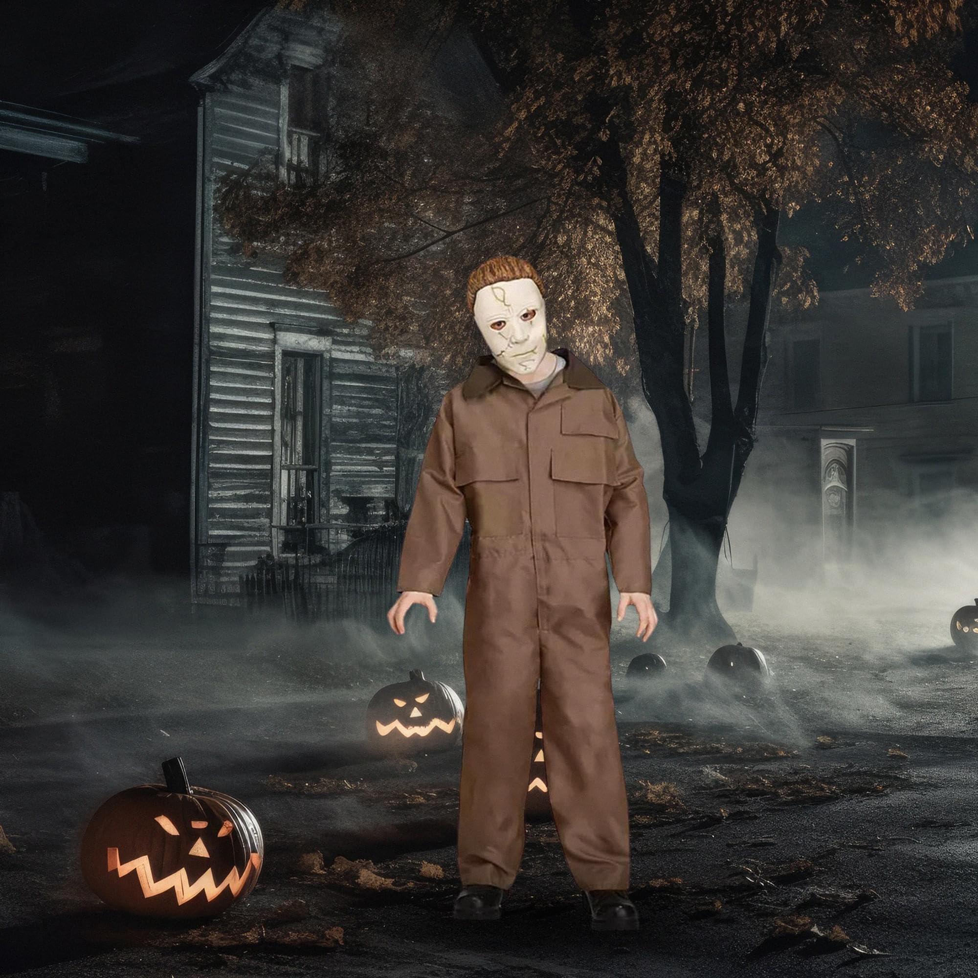 Fun World Halloween Michael Myers Child Costume and Memory-Flex Mask | Large 12/14