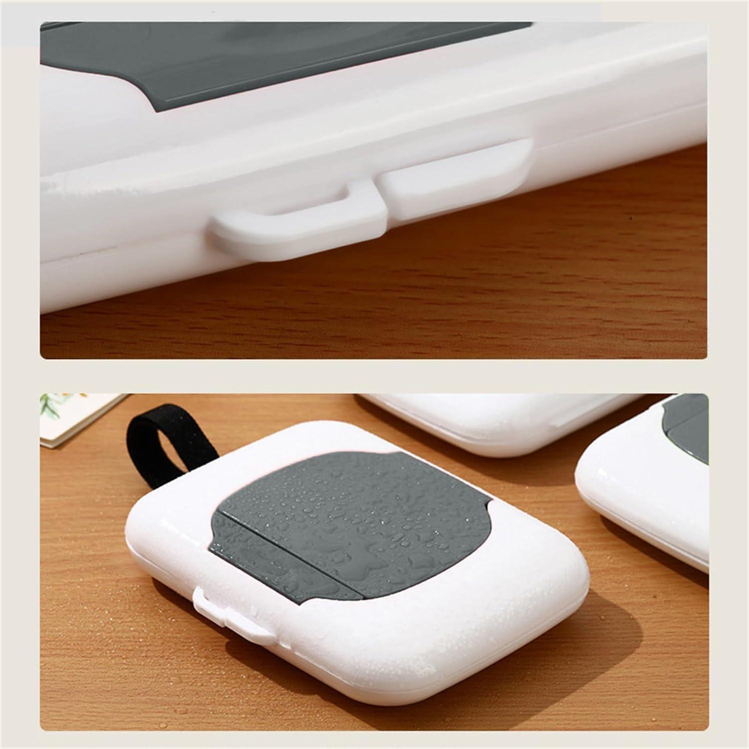 Calsgkspray Gray Travel Wipe Holder, Wipes Dispenser, Travel Wipes Case, Reusable Wet Wipe Container Box Strollers Hanging Dispensers Refillable Wipe Case Safe Wet Storage Wipe Holders Wipes and Holders