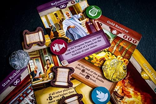 IELLO Iello: Khora, Rise of an Empire, Race to Development Game, Develop your City Faster and Better than Your Opponents, 2 to 4 Players, 75 Minute Play Time, For Ages 14 and up