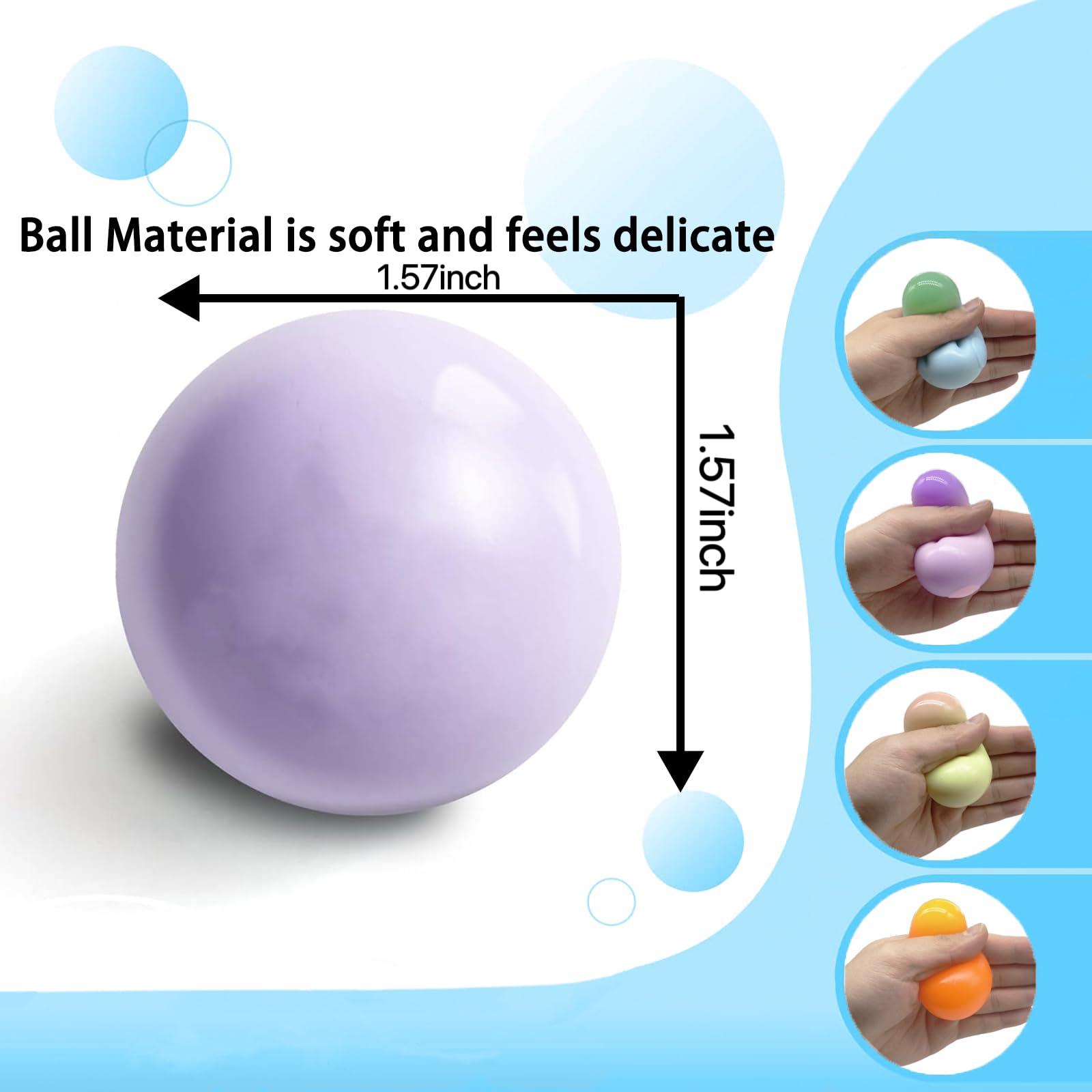 AiSiXin Sensory Stress Balls 4-Pack, Squishy Stress Balls, Squishy Fidget Toys for Kids and Adults, Soft Squeeze Balls Sensory Toys, Strecthy Stress Relief Toys for Autism
