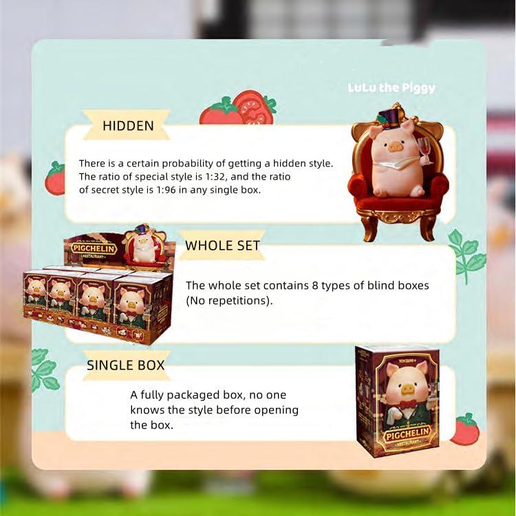 maidimiao maidimiao Lulu The Piggy Pigchelin Restaurant Series 1PC Cute Pig Blind Box Figures Collectible Toys Kawaii Birthday Gifts