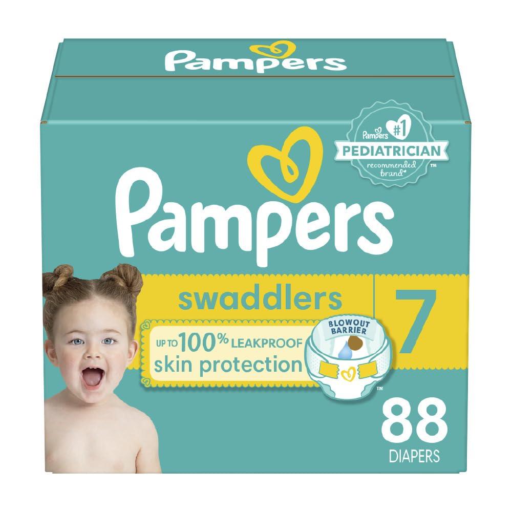 Pampers Pampers Baby Diapers - Swaddlers - Size 7, 88 Count, Ultra Absorbent Disposable Infant Diaper