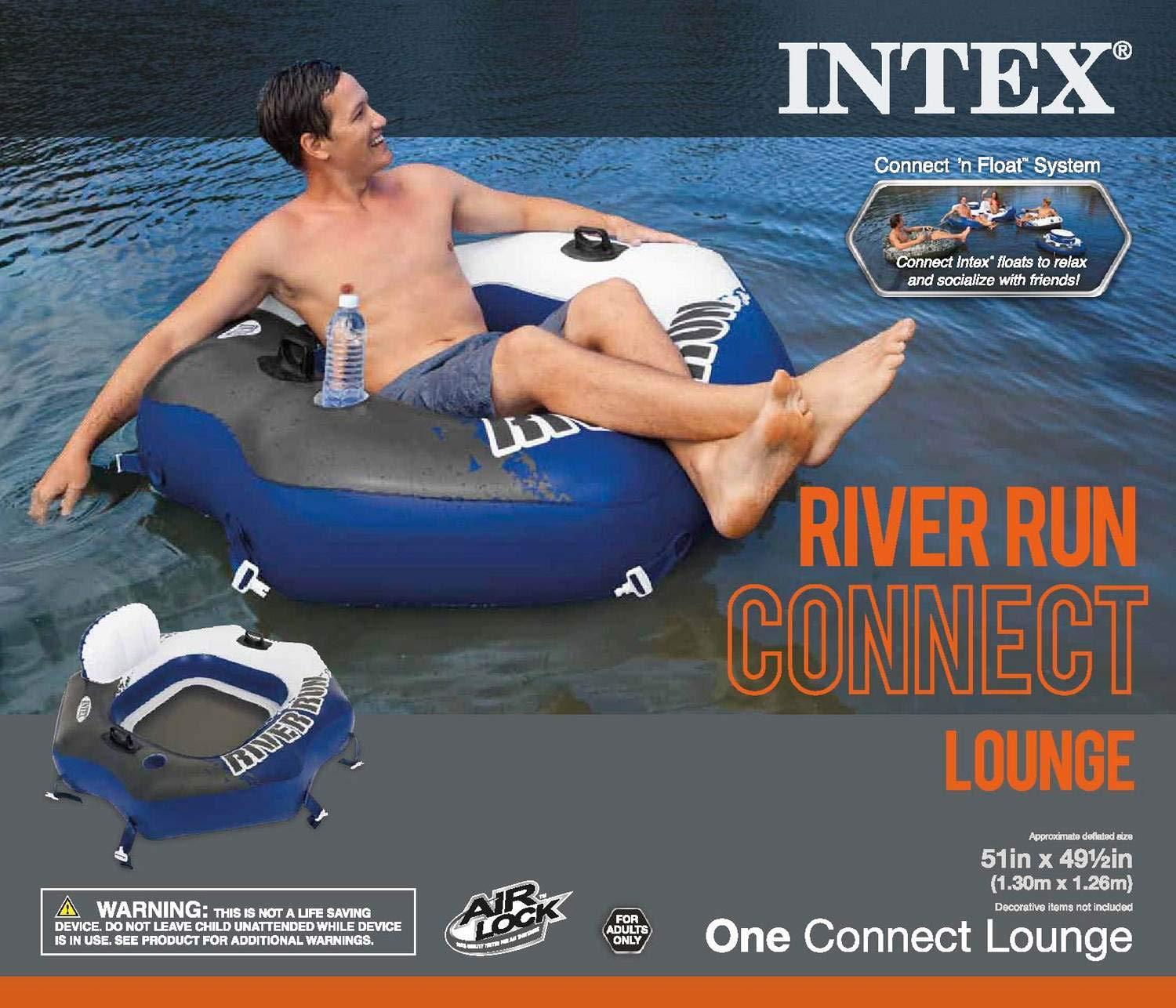 Intex Intex River Run Connect Lounge Inflatable Floating Water Tube 58854EP (12 Pack)