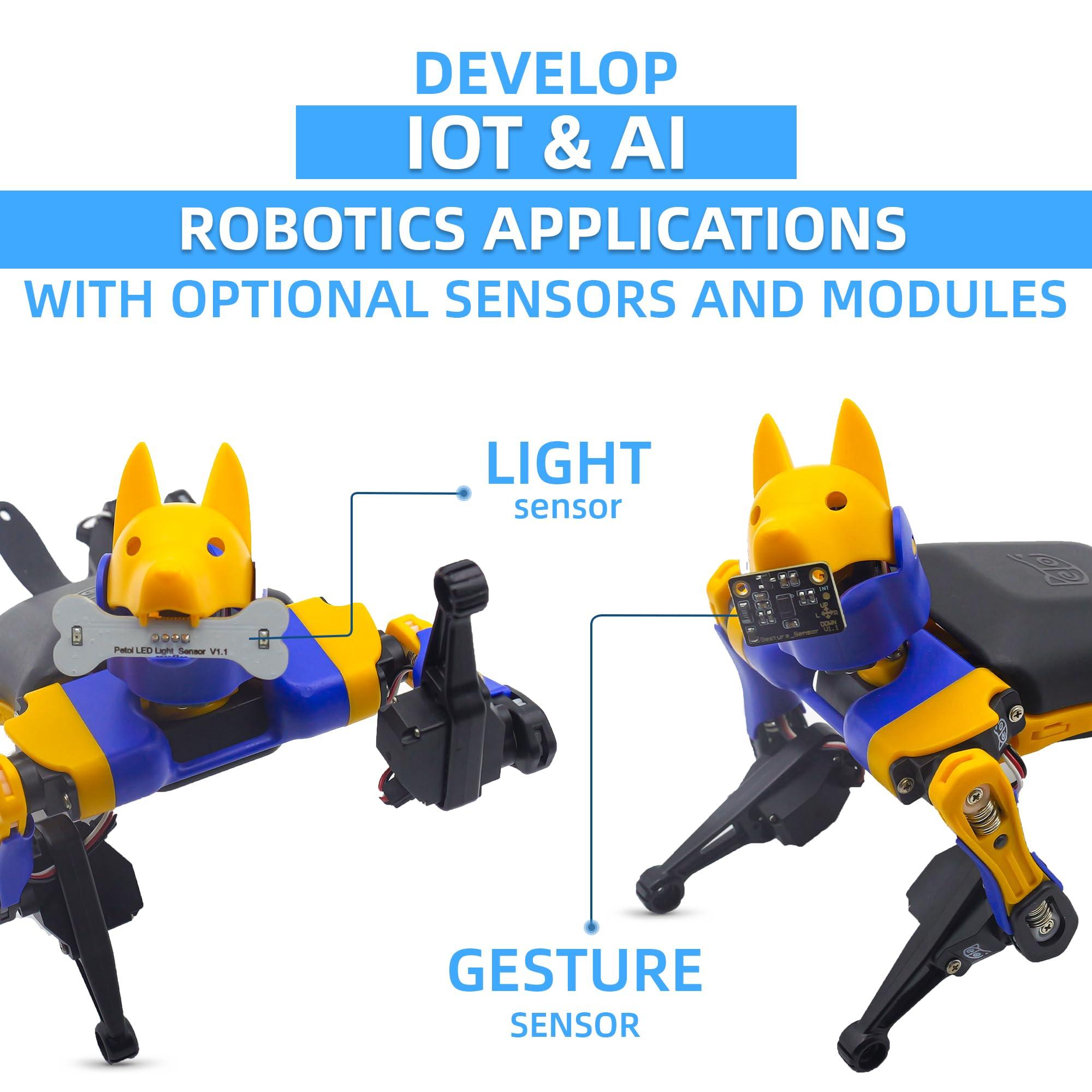Petoi Petoi Bittle Robot Dog Kit(Construction) | Coding Smart Robot Pet, Quadruped Robot Kit for STEM & Robotics Education | Programmable Open Source, App Control IoT Robot for Engineers, Geeks, & Students