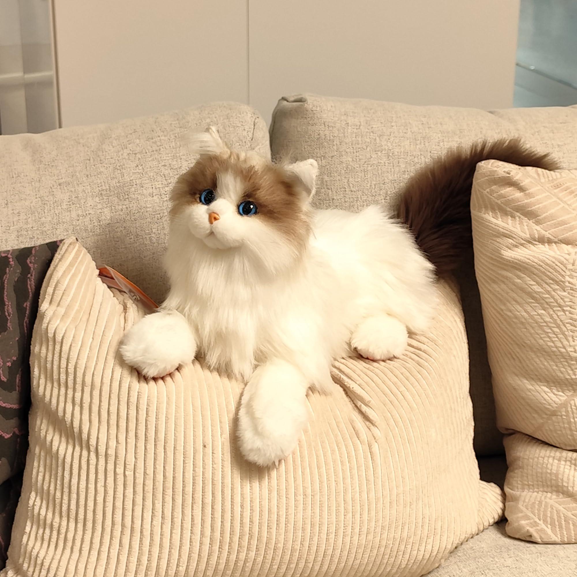 Chongker Chongker Stuffed Animals Plush - Realistic Animals Plush, Lifelike Toy, Ragdoll Cat