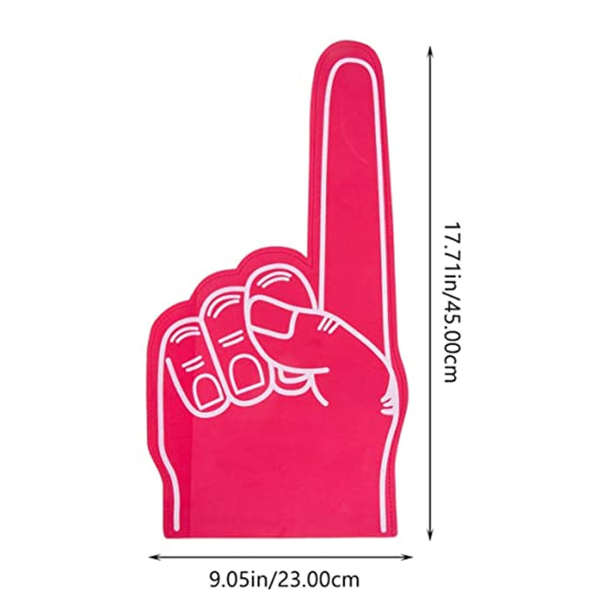 BEAHING BEAHING Foam Hands, Giant Foam Finger 18 Inch Number 1 Foam Hand Cheerleading Foam Fingers for Sports Cheer School Sport Games Party Supplies 3Pcs Red, Foam Finger for Sports