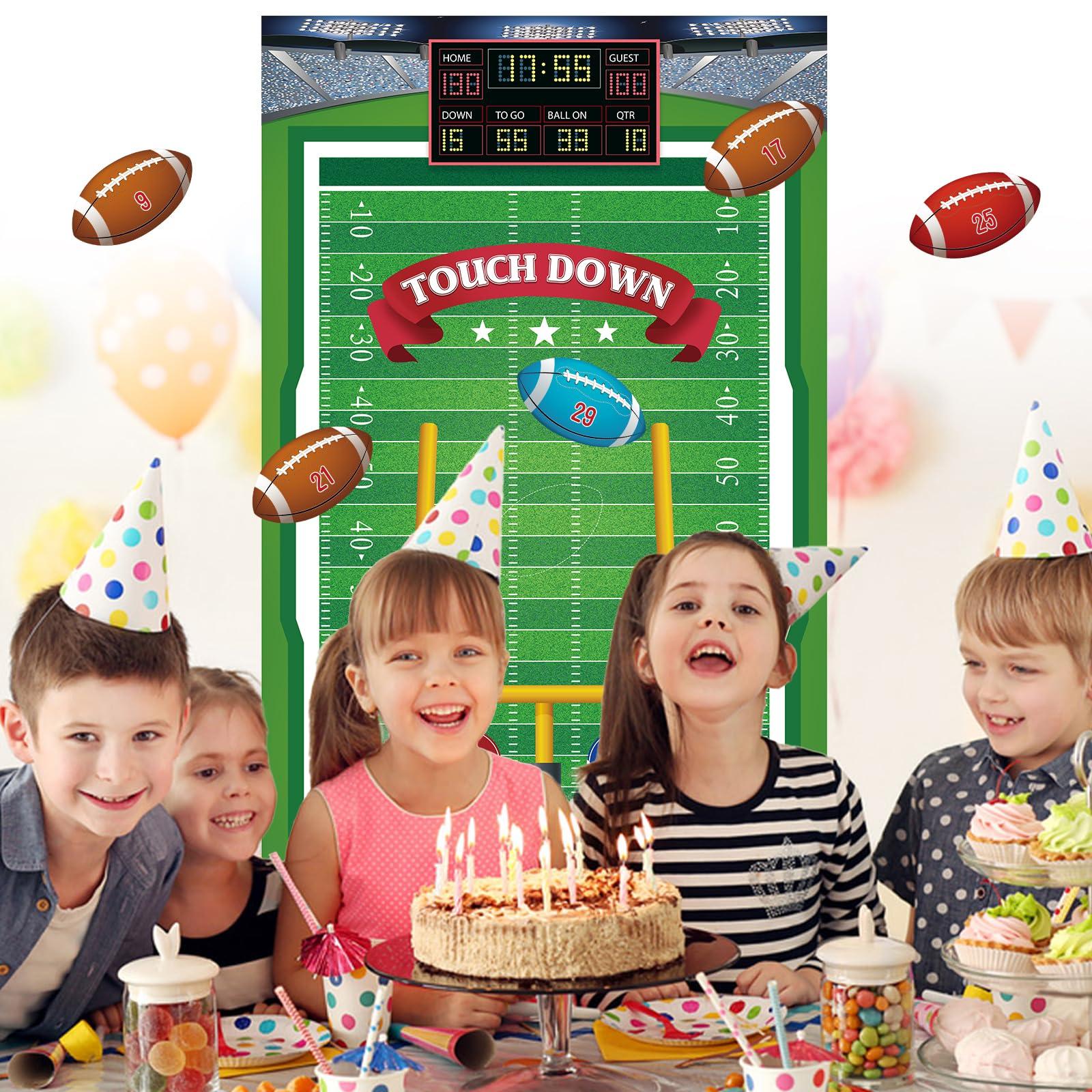 Hxezoc Hxezoc Pin The Football On The Goalpost Game With 36 Pcs Football Stickers, Large Football Party Games Poster for Kids Birthday Party, Carnival Party Decoration Supplies