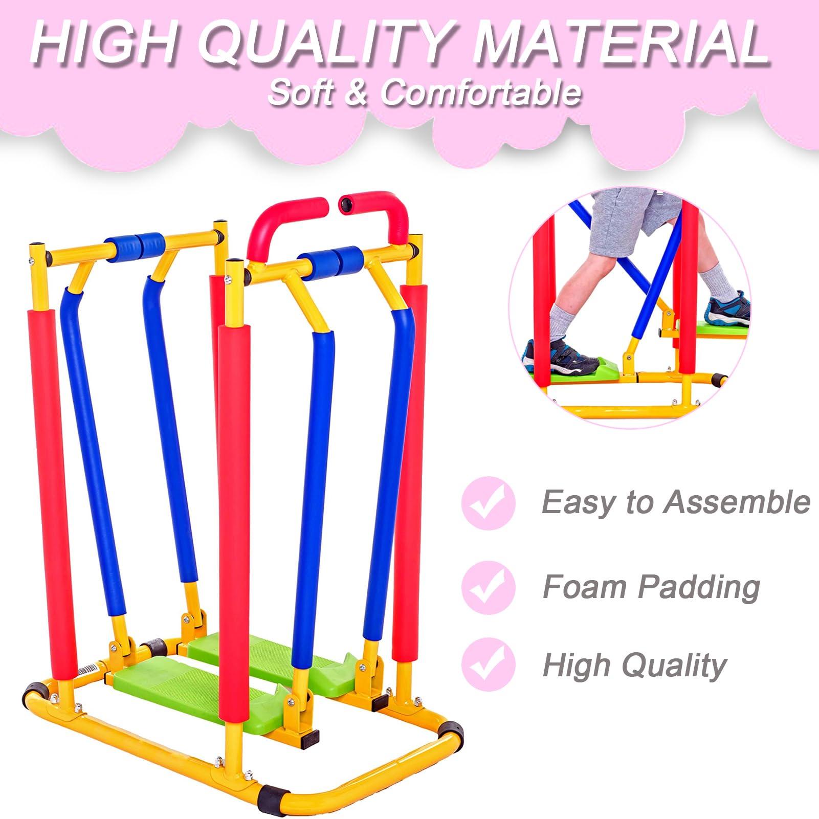 QBDGXFC Fitness Exercise Equipment for Kids, Children's Play Workout Equipment, Adjustable Barbell Toy Set for Kids Fitness, Weight Bench Set Adjustable Barbell Toy Set,C