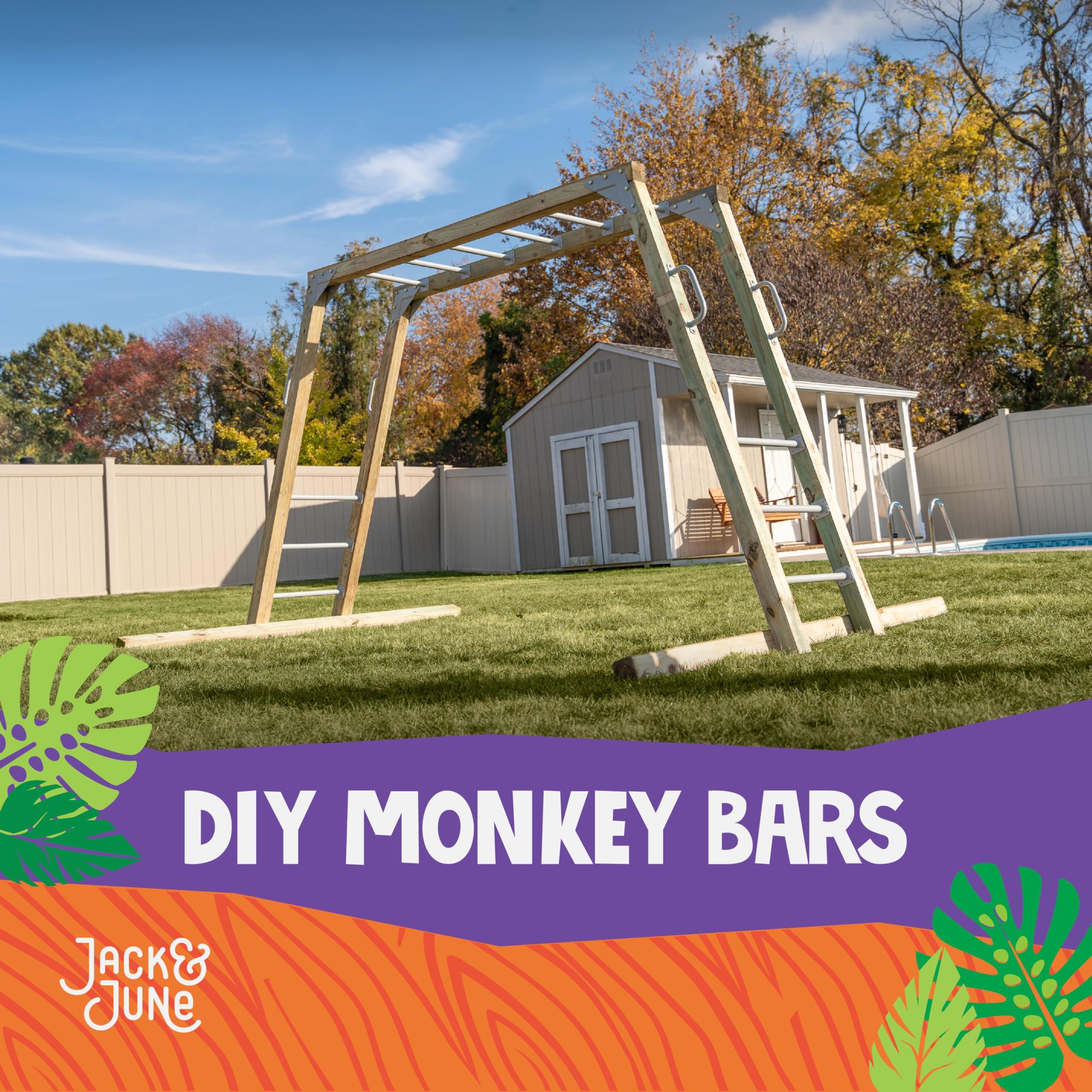 Jack and June Jack and June DIY Monkey Bars Kit Heavy Duty and Durable Do It Yourself UV-Resistant Outdoor Fun for Kids