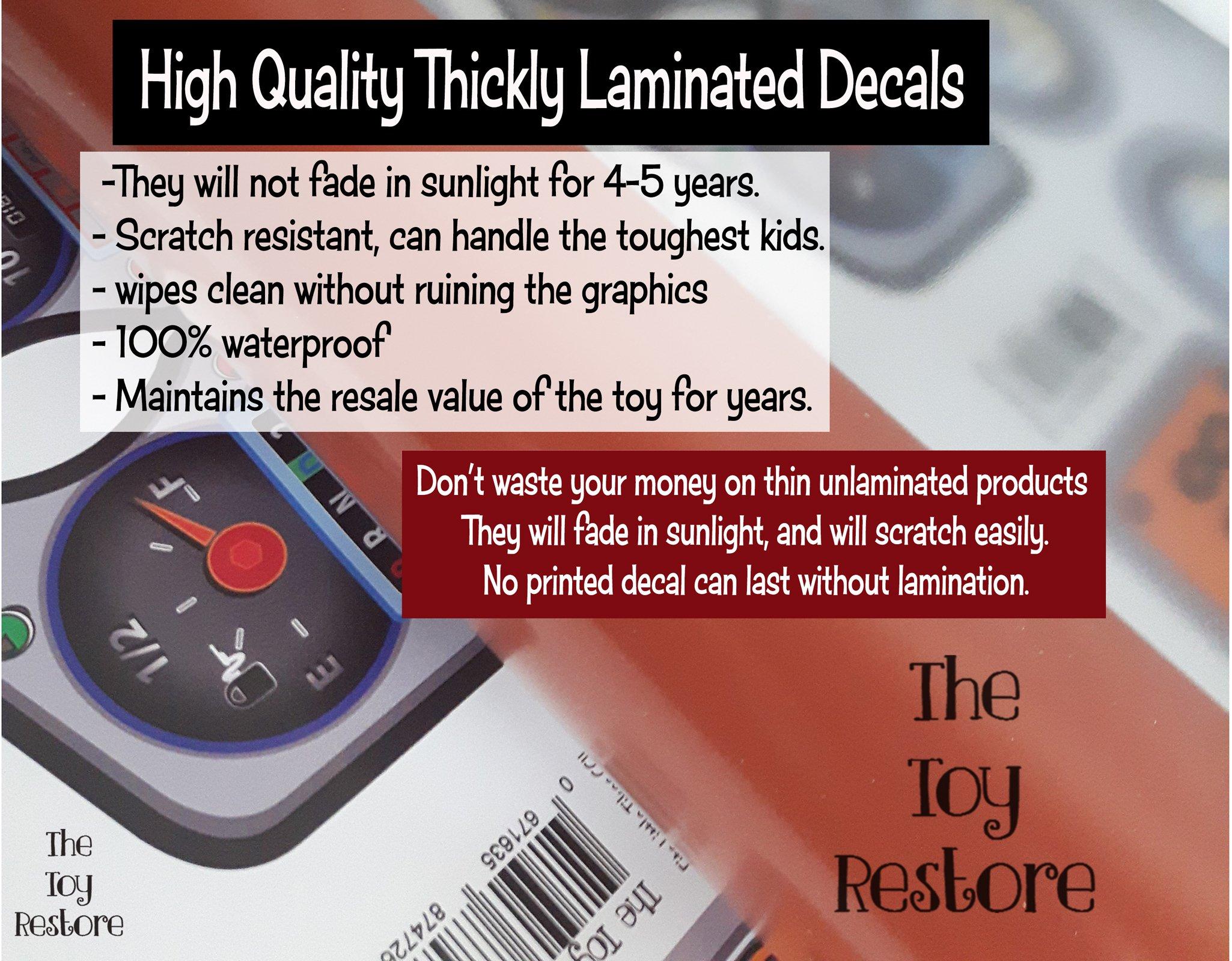 The Toy Restore Toy Restore Replacement Stickers Fits Little Tikes VTG Original Cozy Coupe Car Red