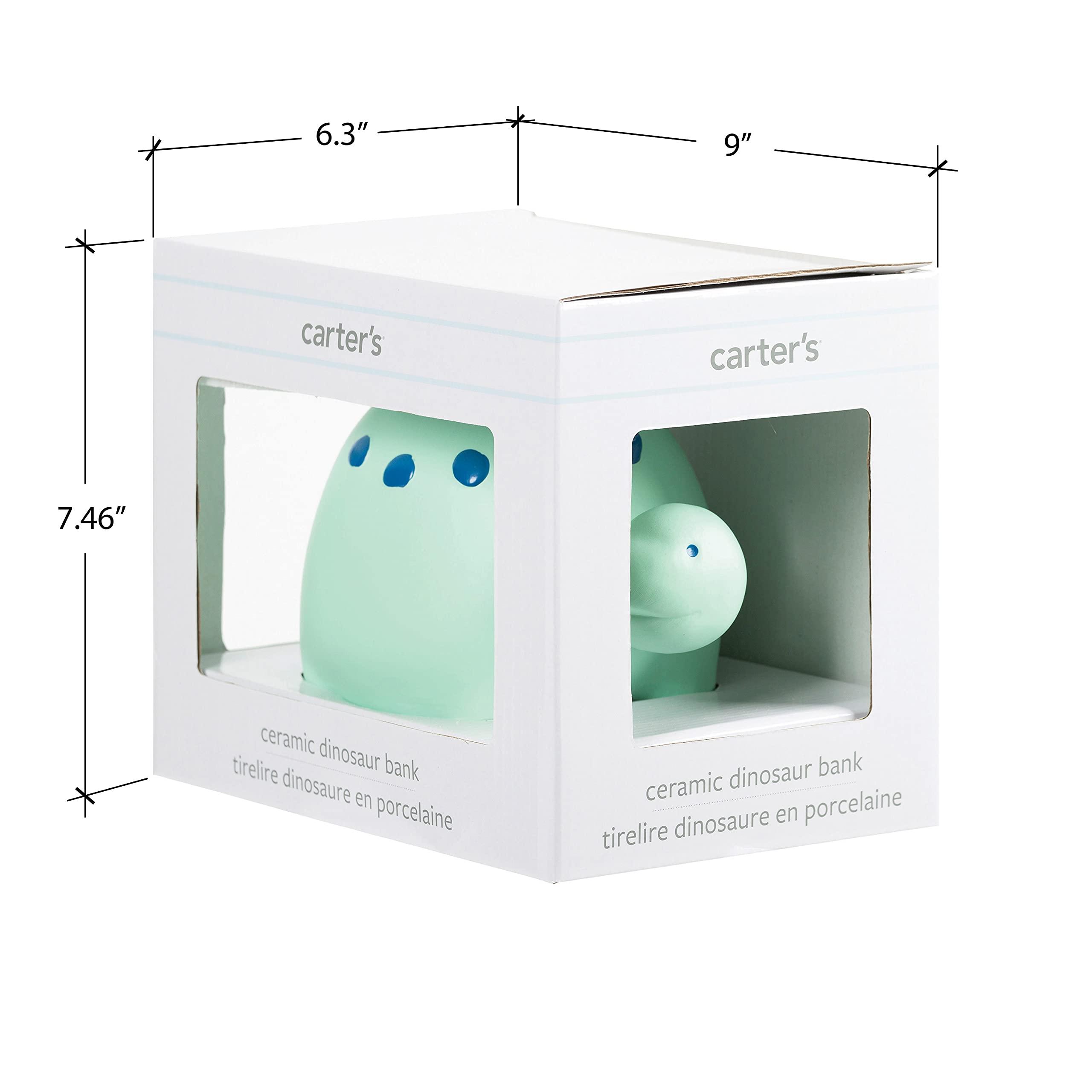 C.R. Gibson Carter\'s BB1-23289B Dinosaur Ceramic Piggy Bank for Kids, 8\'\' W x 7.5\'\' H