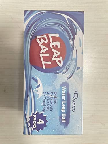 Ryaco Ryaco Leap Ball Water Skipping Ball Pool Balls - 4 Pack Bouncing Ball Beach Ball for All Ages - Extreme Water Bathing Fun with Your Friends & Family at The Beach, Lake, Pool, River or Lake
