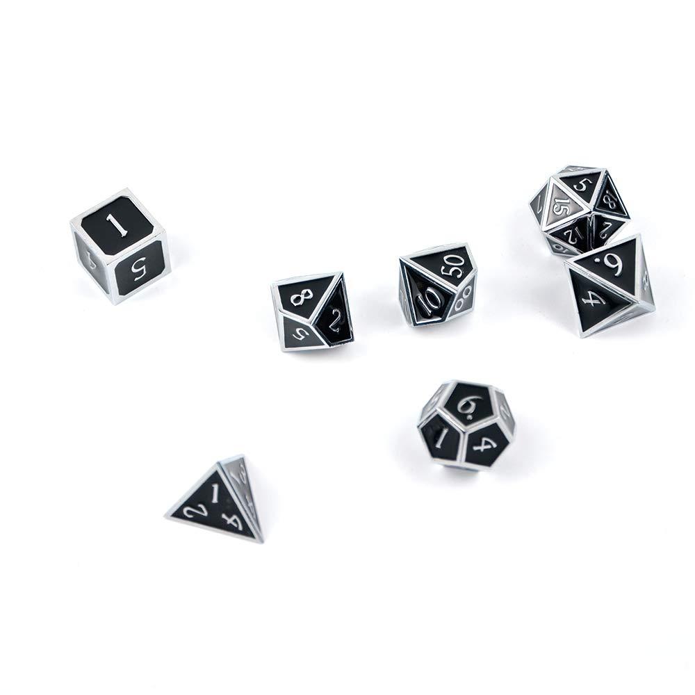 signalplus Unique Metal dice/DND dice Set/RPG d20 / polyhedral dice Set/Tabletop dice Set / D20 D12 D10 D8 D6 D4