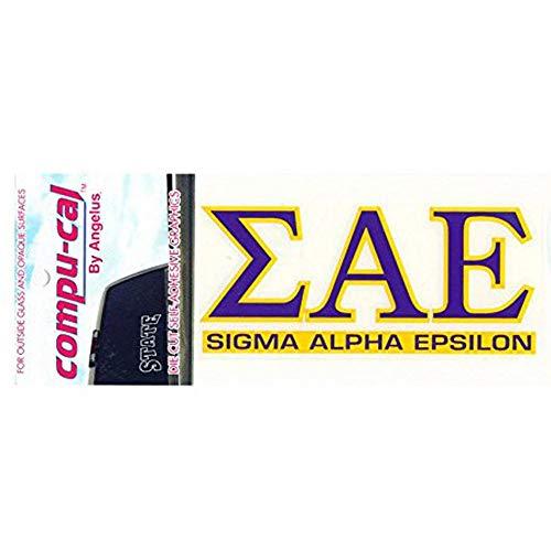 Greekgear Sigma Alpha Epsilon SAE Greek Letters Over Name Sticker