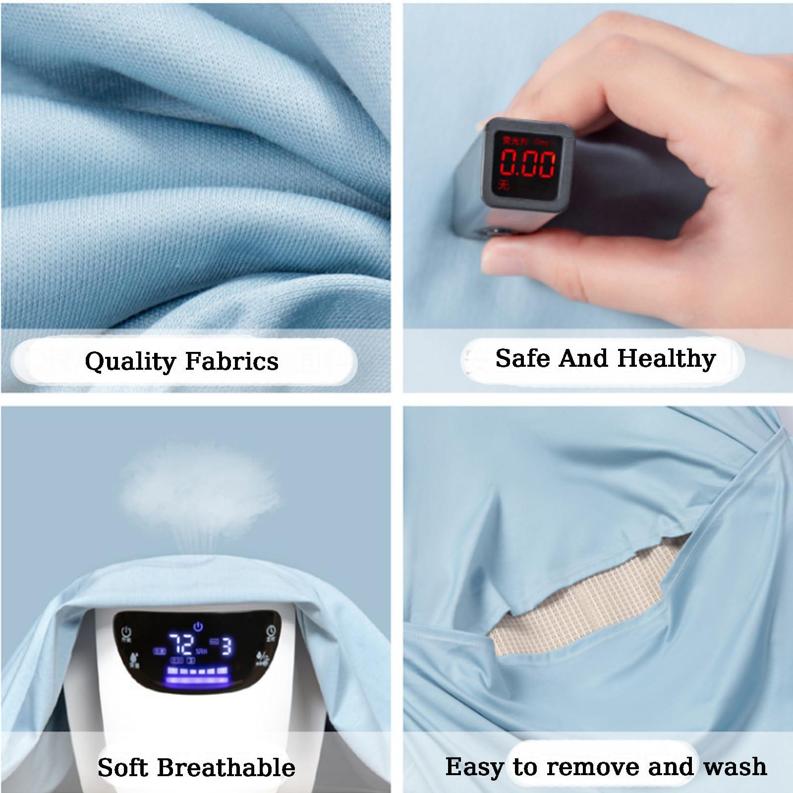 Saanerueen Saanerueen Baby Lounger Pillow Soft Organic Cotton Breathable Lounger for 0-24 Months Removable Lounger Cover, Machine Washable (Blue)