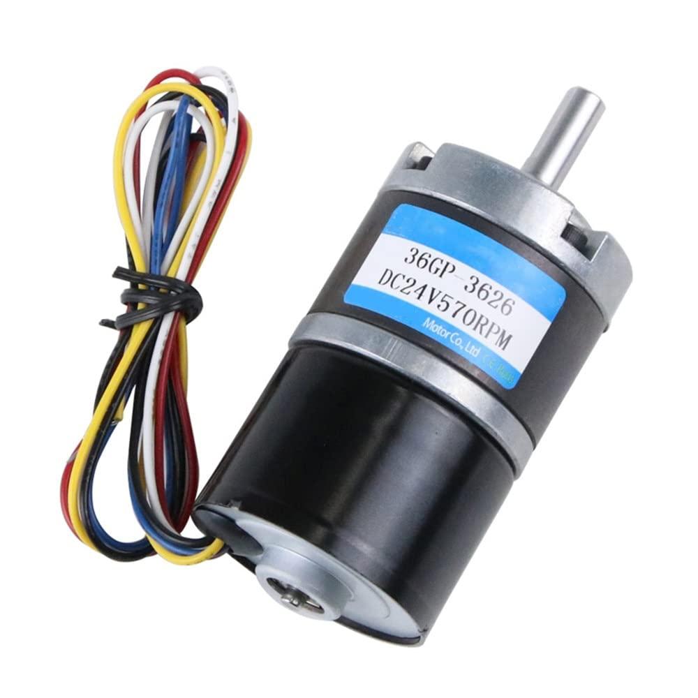ToysCentral Basics DC 12V 24V Brushless Planetary Gear Motor High Torque 90KG Speed 8rpm To 1154rpm PWM BLDC Metal Gearbox Moter 36GP-3626 Electric - (Speed(RPM): 24v 16rpm, Voltage(V): shaft 8mm Bracket)