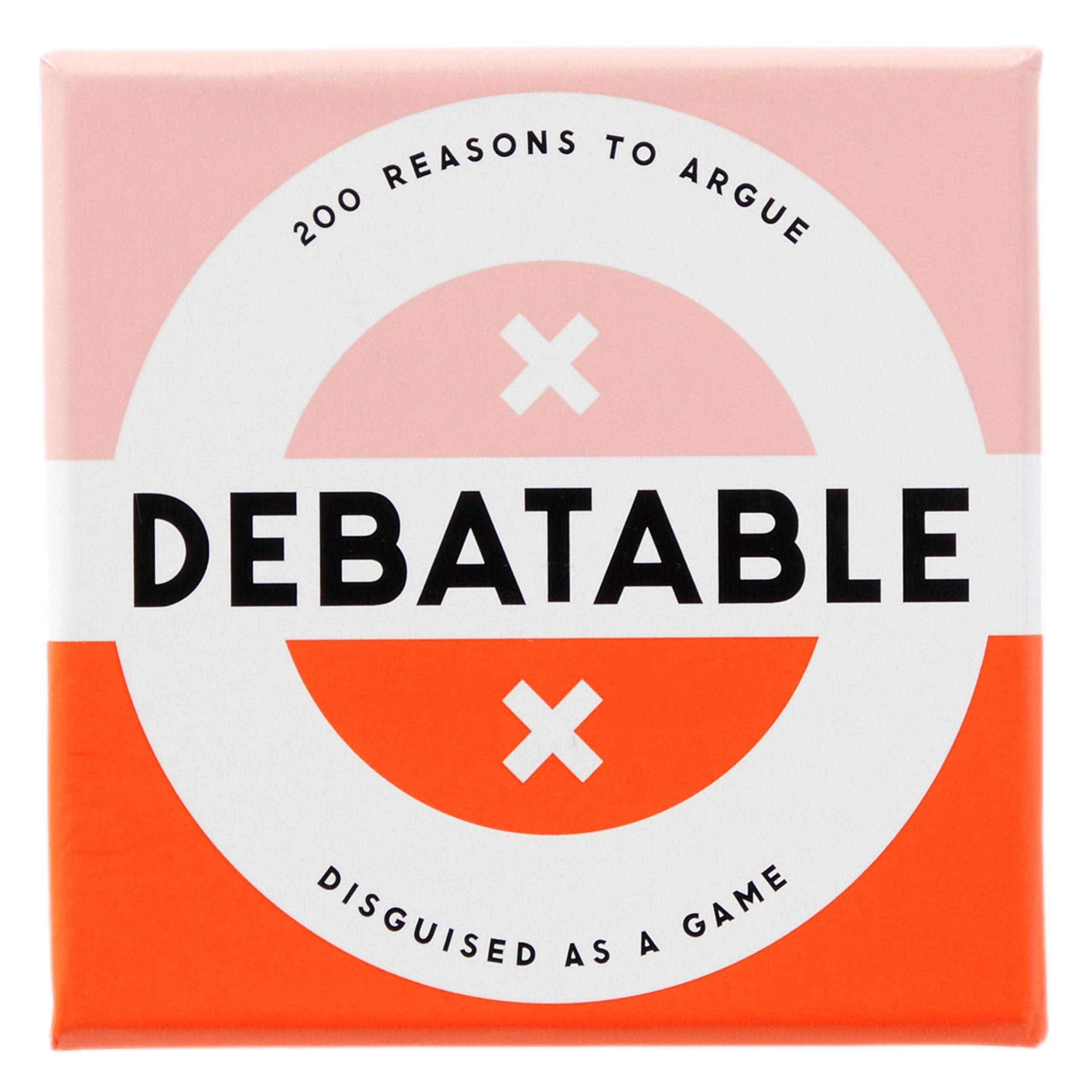 Brass Monkey Brass Monkey Debatable Game Set | 200 Two-Sided Game Cards for Things to Argue About | Social Game | Great Gift for Adults