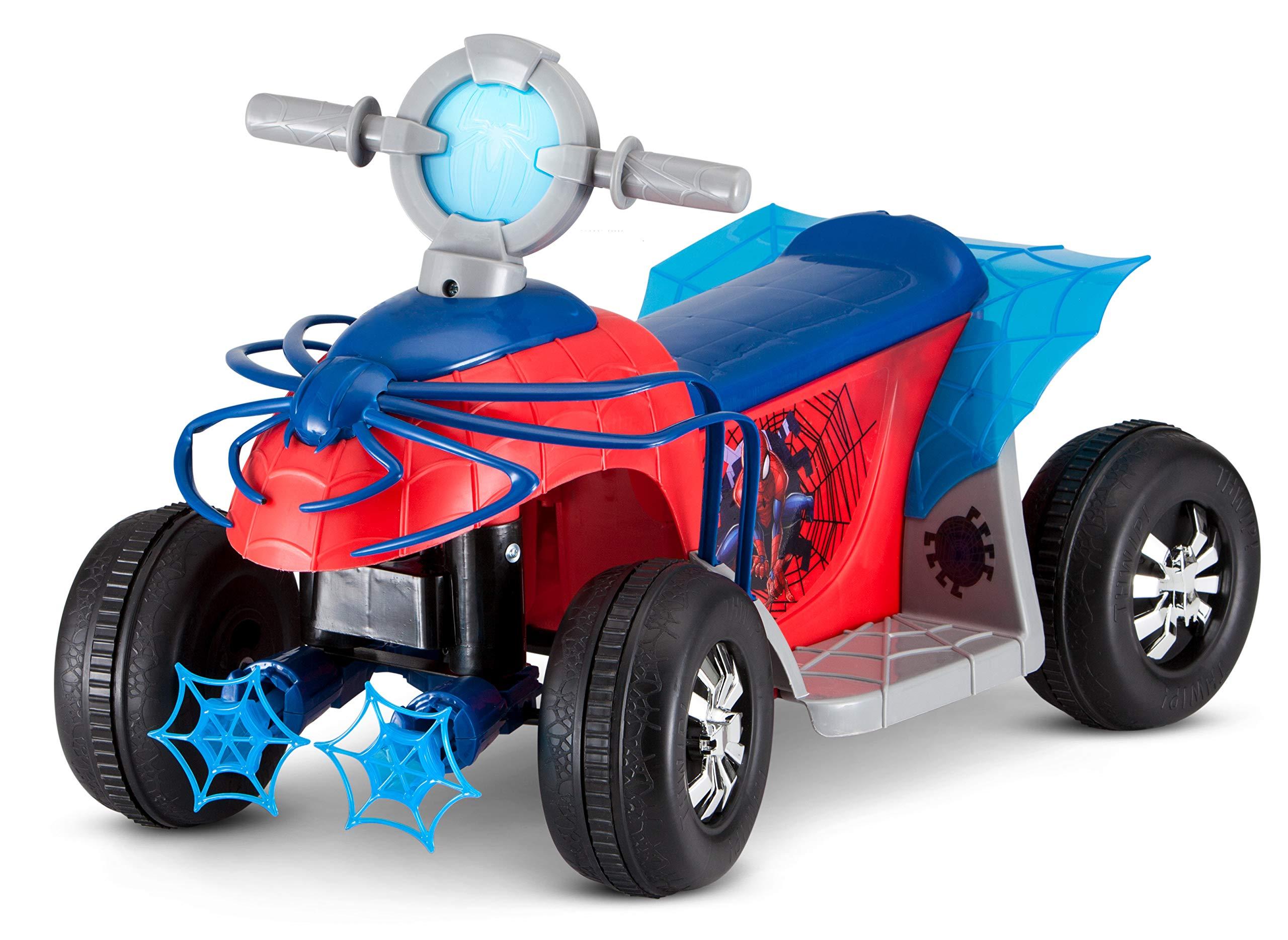 Kid Trax Kid Trax Toddler Marvel's Spider-Man Premium Toddler Quad Ride-On, Kids 18-30 Months, 6V Battery and Charger Included, Max Weight 44 lbs, Red