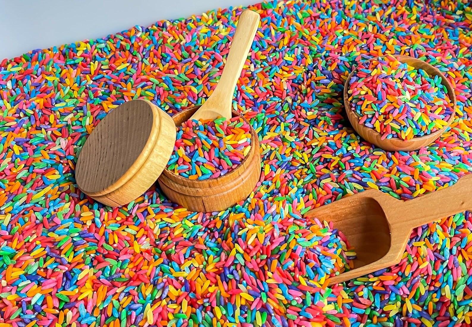 Sensory-N-Stuff Sensory-N-Stuff Rainbow Rice Sensory Bin Filler for Sensory Table - Colored Rice for Sensory Play (4 Cups - 2LB)