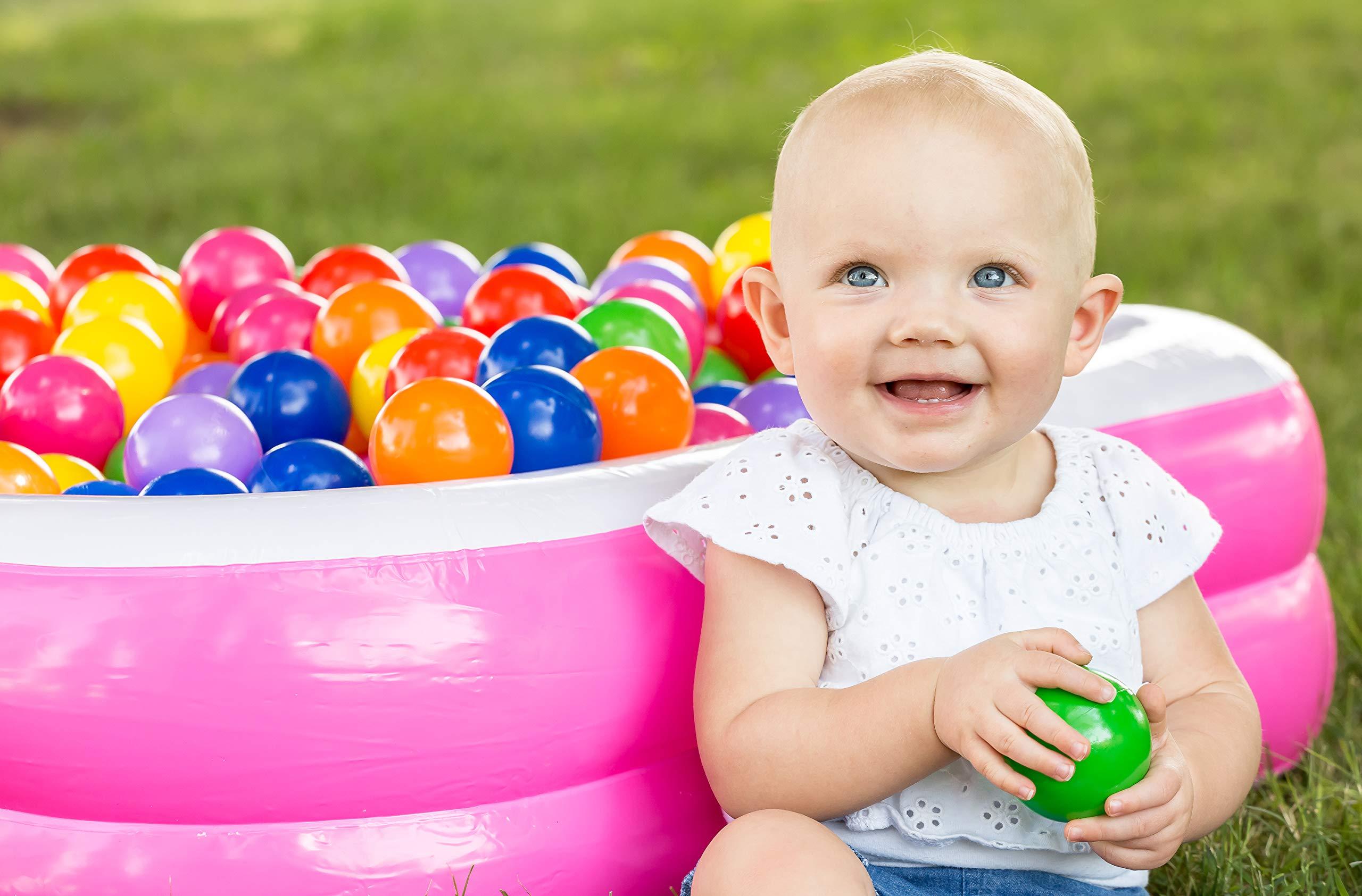 FoxPrint FoxPrint balls-88 Soft Plastic Kids Play Balls Non Toxic, 100 Phthalate & Bpa Free - Crush Proof & No Sharp Edges; Ideal for Baby or Toddler Ball Pit, Kiddie Pool, Indoor Playpen & Parties, 100 Balls